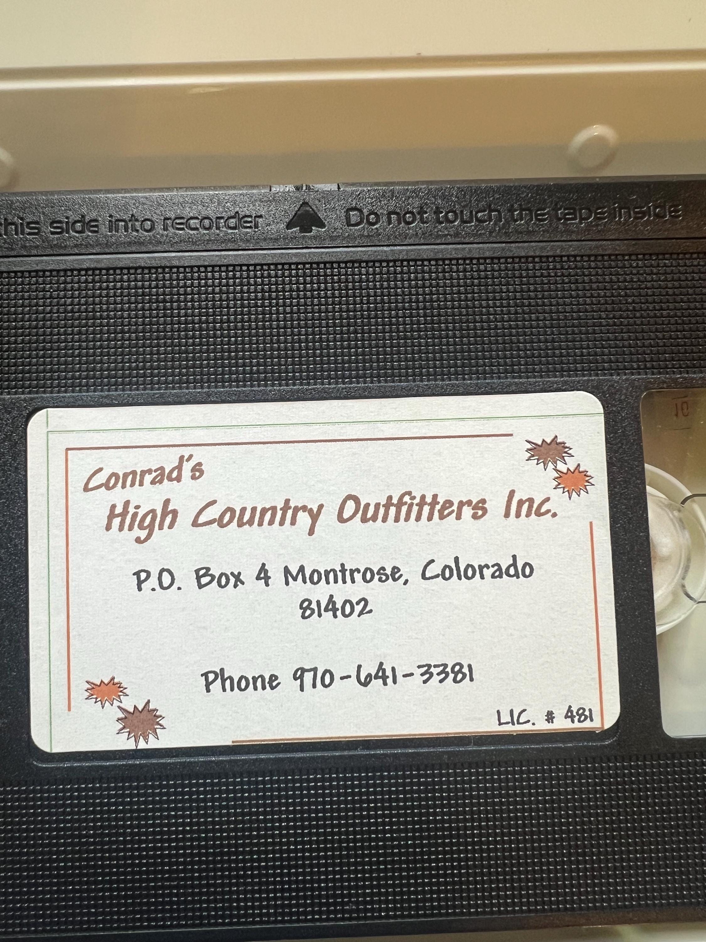 Conrad’s High Country Outfitters Inc - Gunnison Colorado- Hunting Movie - VHS - RETRO Hunting Guide Video