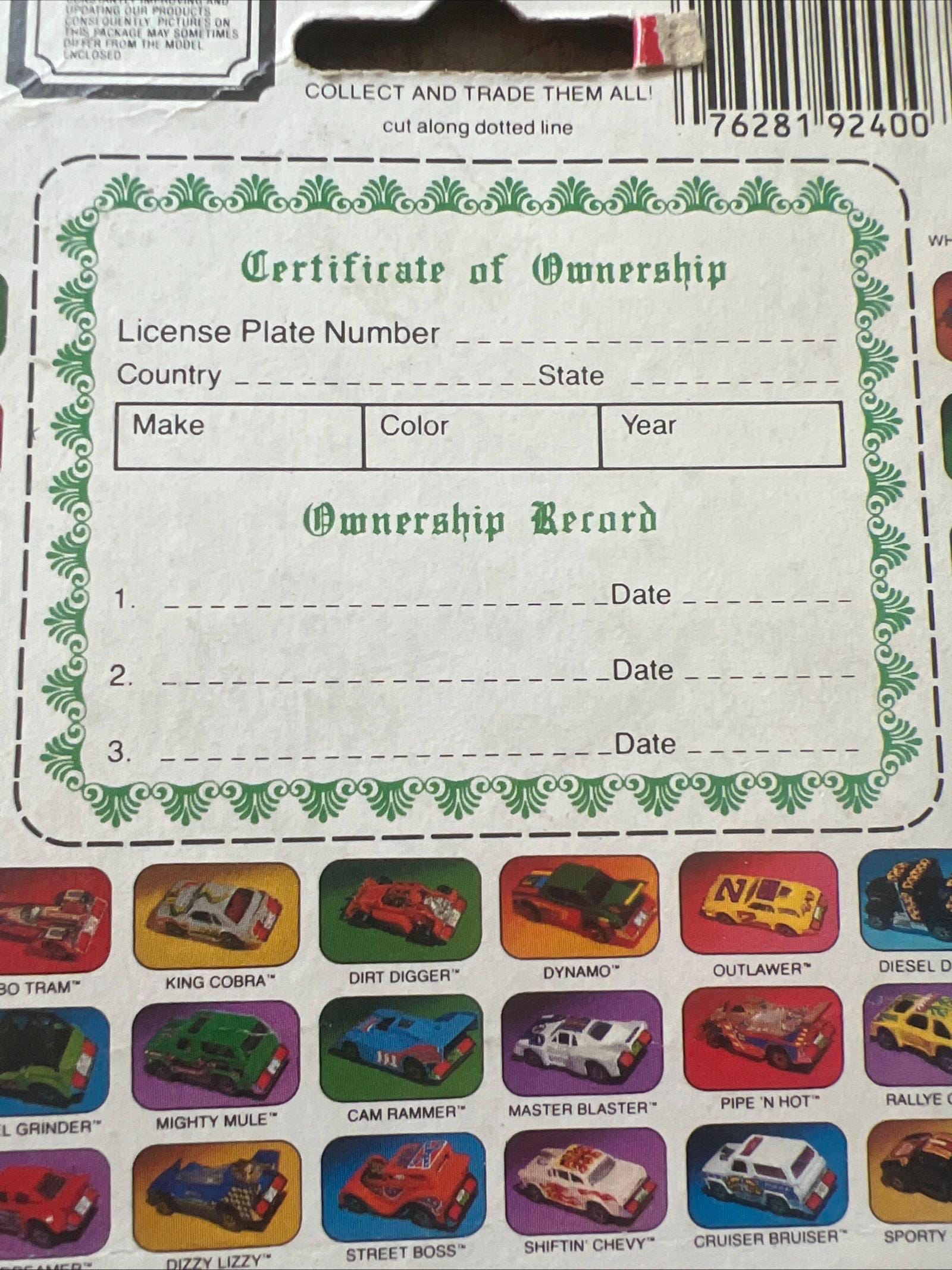 1981 Kenner FAST 111's OUTLAWER Die Cast Car - Sealed on Card