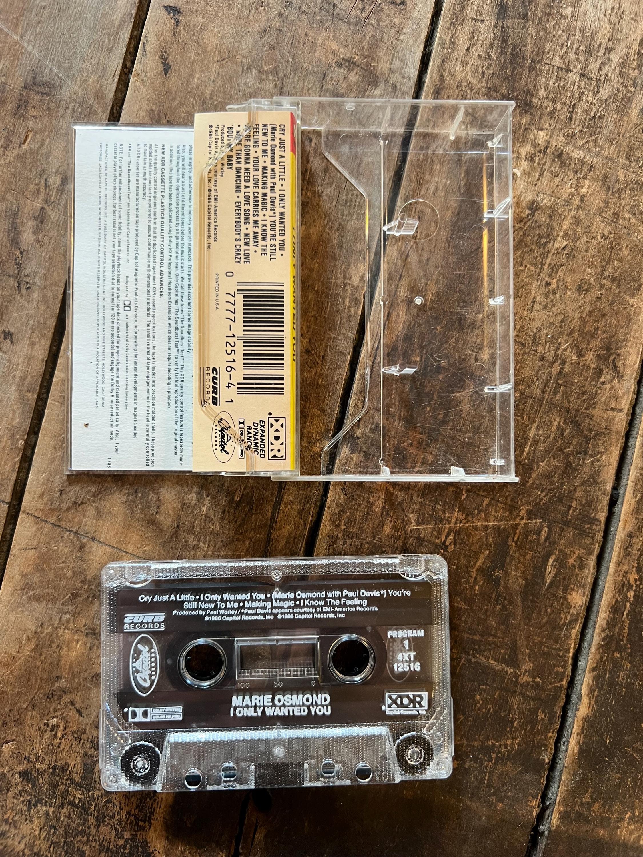 1986 Marie Osmond “I Only Want You” Cassette Tape - Capitol Records Club Edition