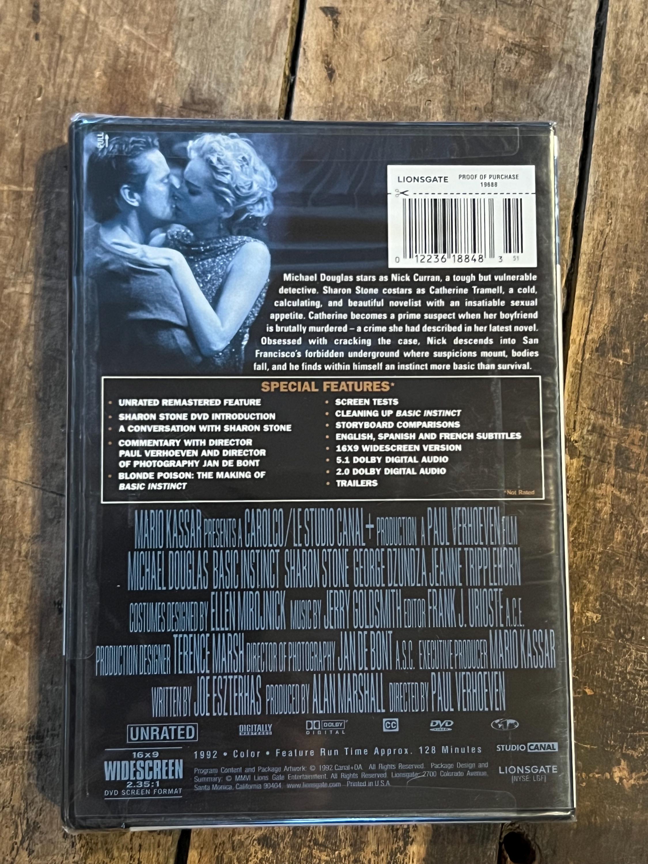 Basic Instinct ( DVD 1992 ) Michael Douglas & Sharon Stone - NOS - New Sealed