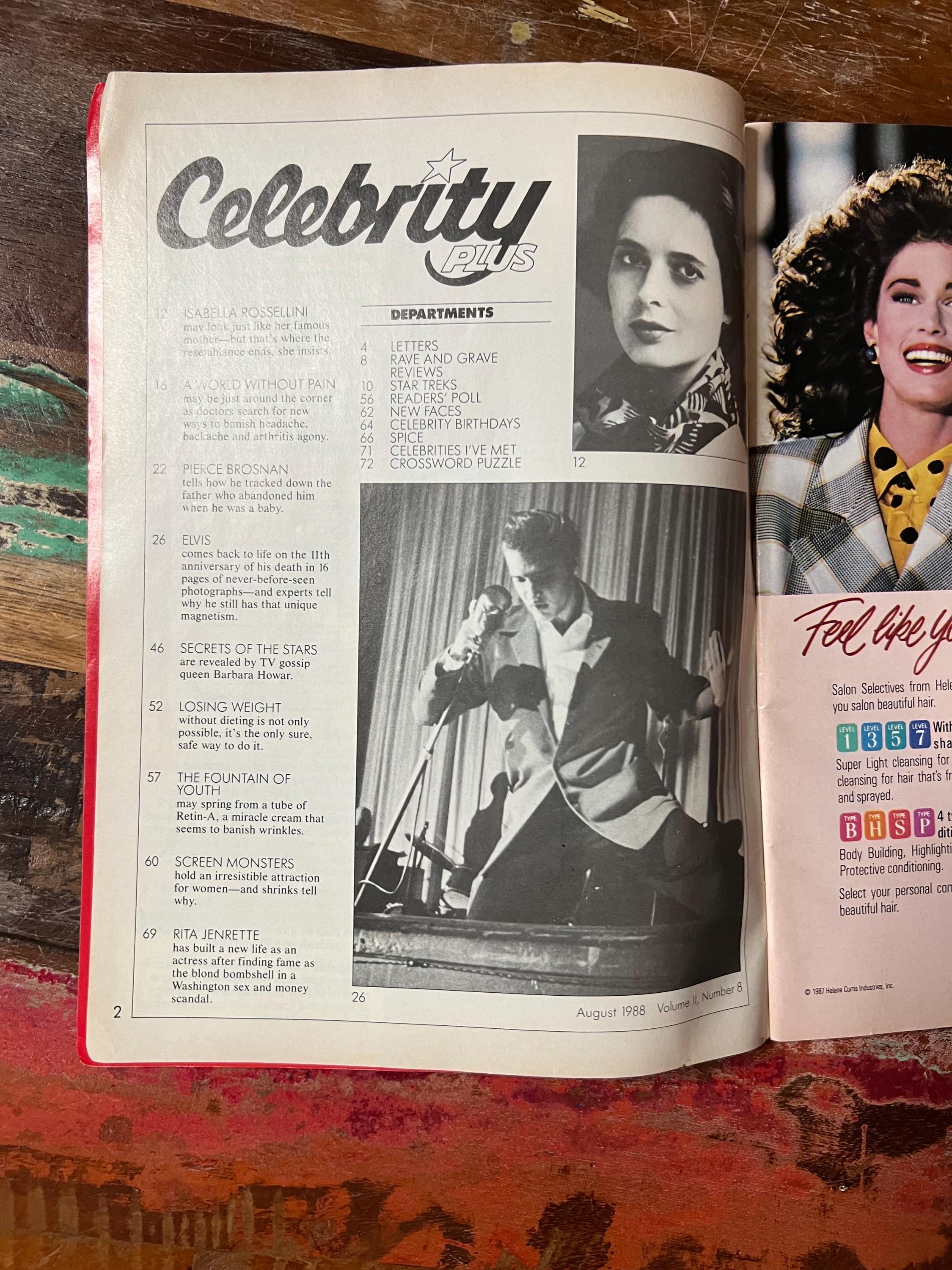 Celebrity Plus Magazine - Gossip / Tabloid - August 1988 - Elvis Presley