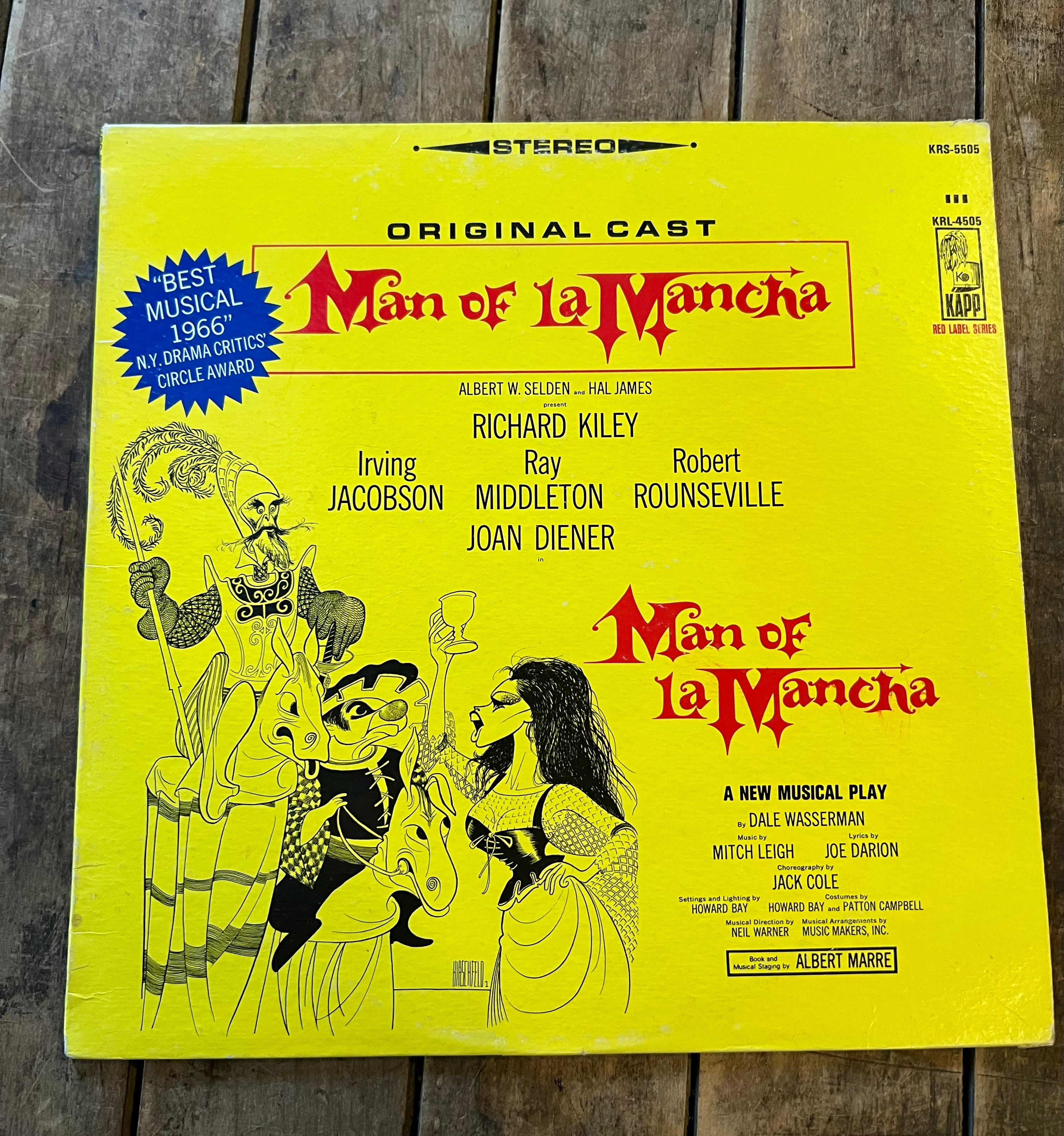 Man Of La Mancha - 1966 Original Cast Record - LP Vinyl Musical Album