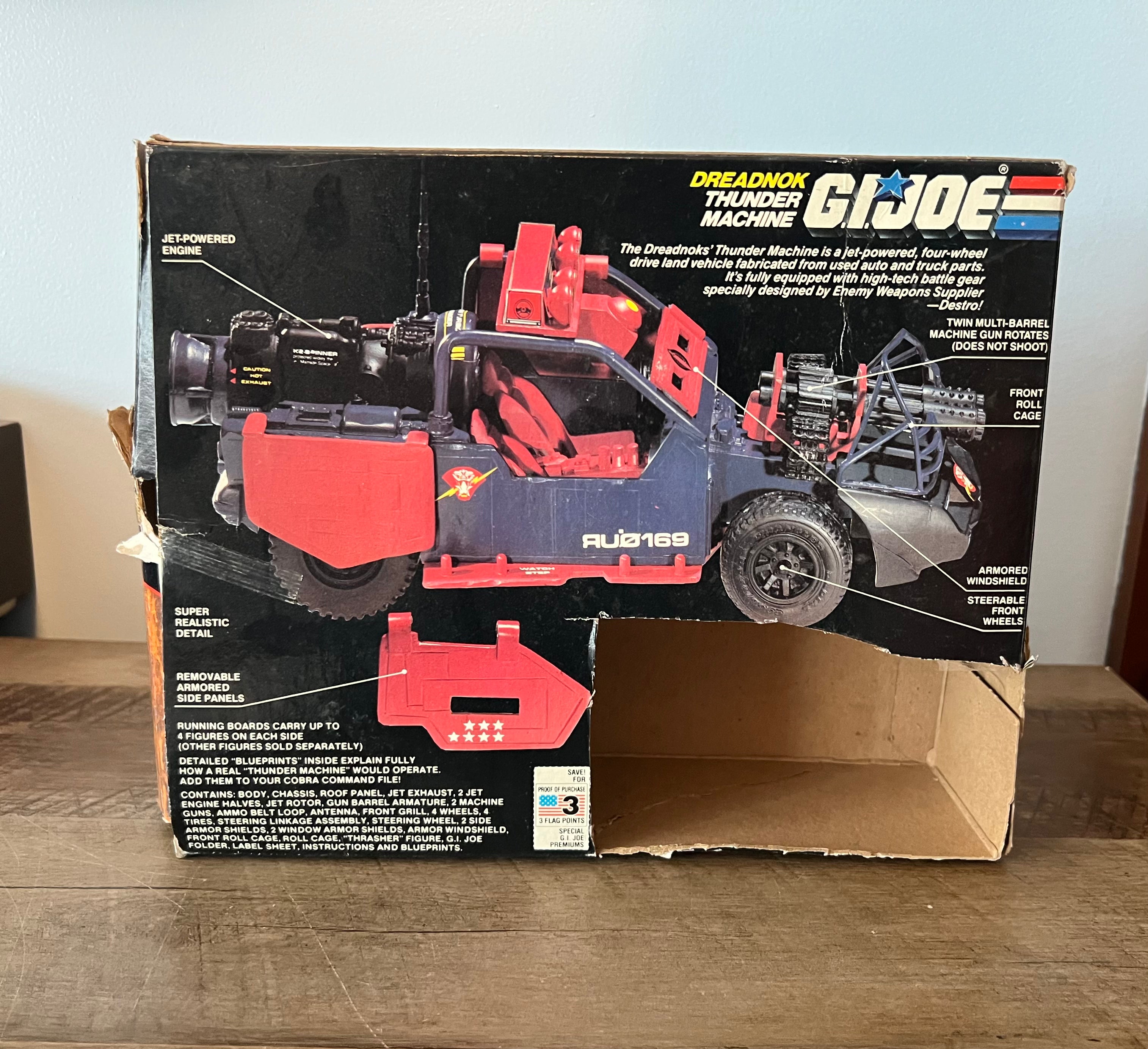 1986 Hasbro GI JOE- Dreadnok Thunder Machine & Thrasher - Original Box Complete