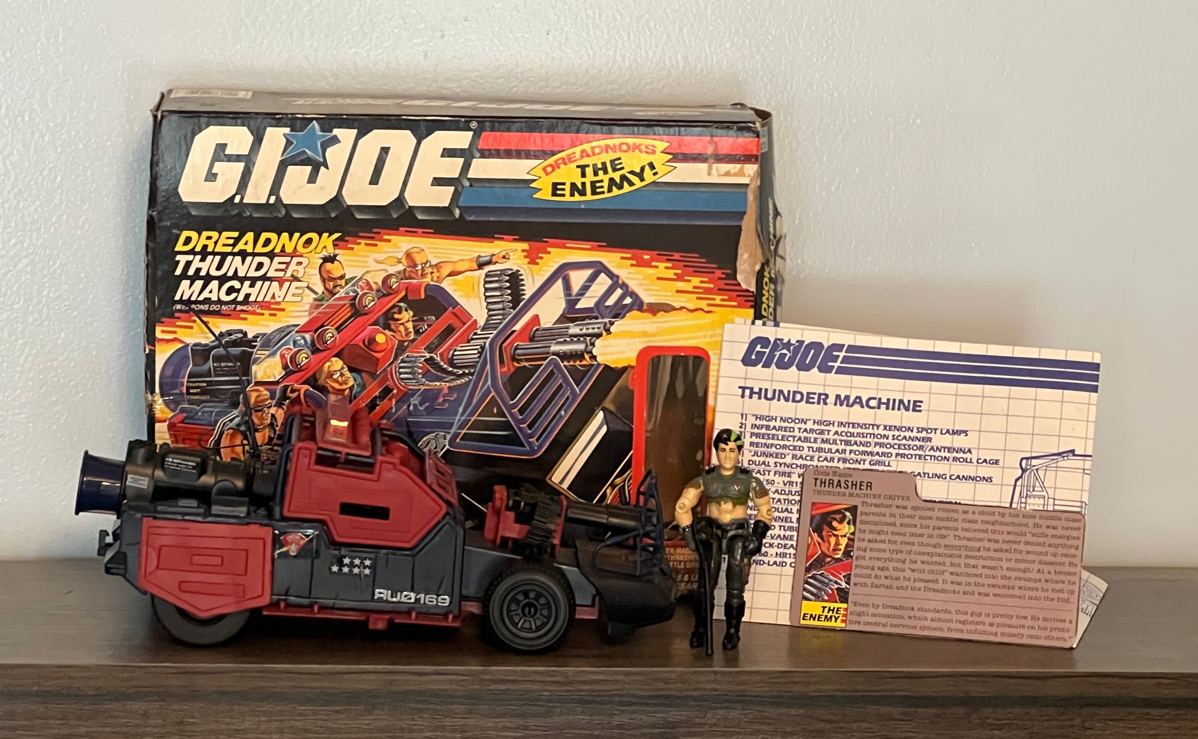 1986 Hasbro GI JOE- Dreadnok Thunder Machine & Thrasher - Original Box Complete