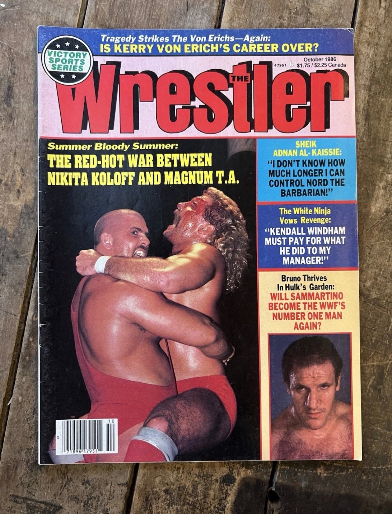 Victory Sports Wrestler Magazine - October 1986 - WWF / WWE - NIKITA KOLOFF