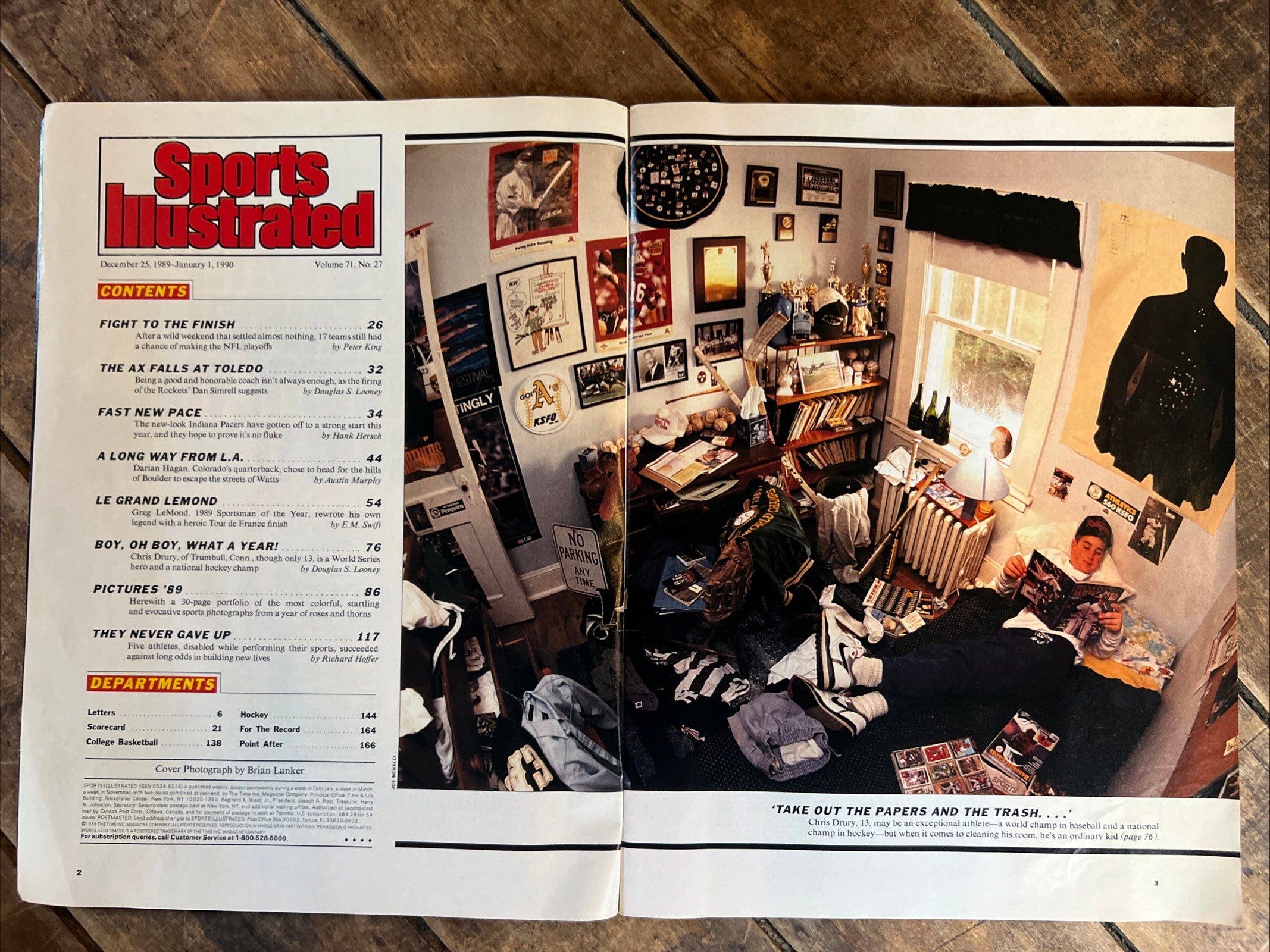 Sports Illustrated Magazine - December 1989 / January 1990 DOUBLE ISSUE - Sportsman Of The Year Greg LeMond