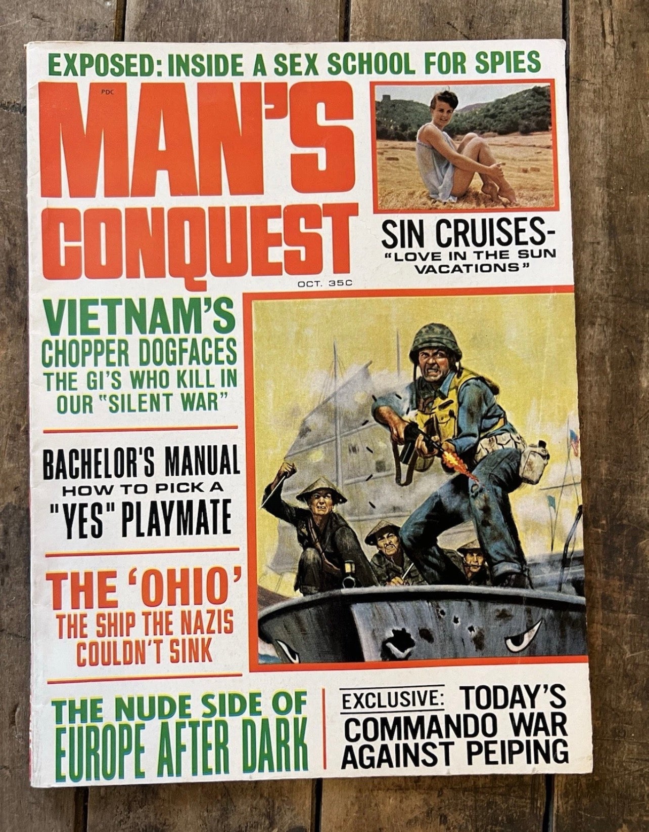 Man’s Conquest Magazine - October 1967 Issue  ( Vol 11 No.5) - Rare Collectible