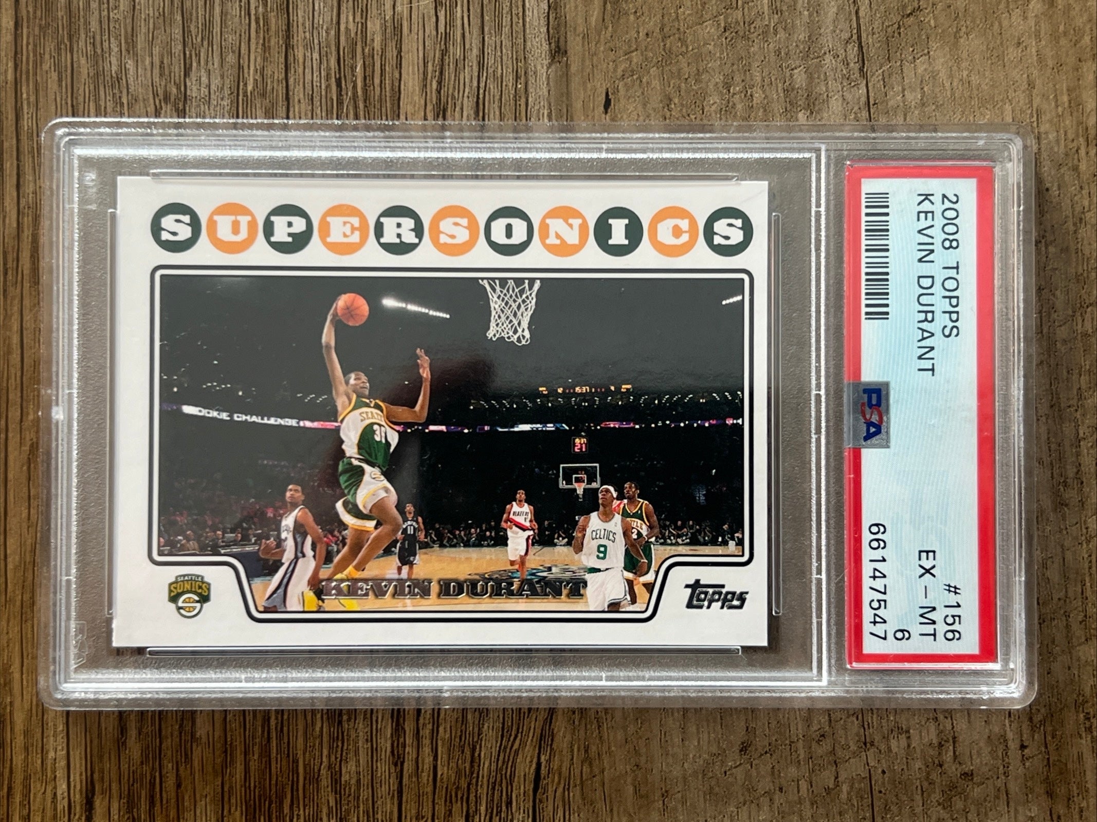 2008 Topps - Kevin Durant Seattle SuperSonics - Graded PSA EX-MT 6