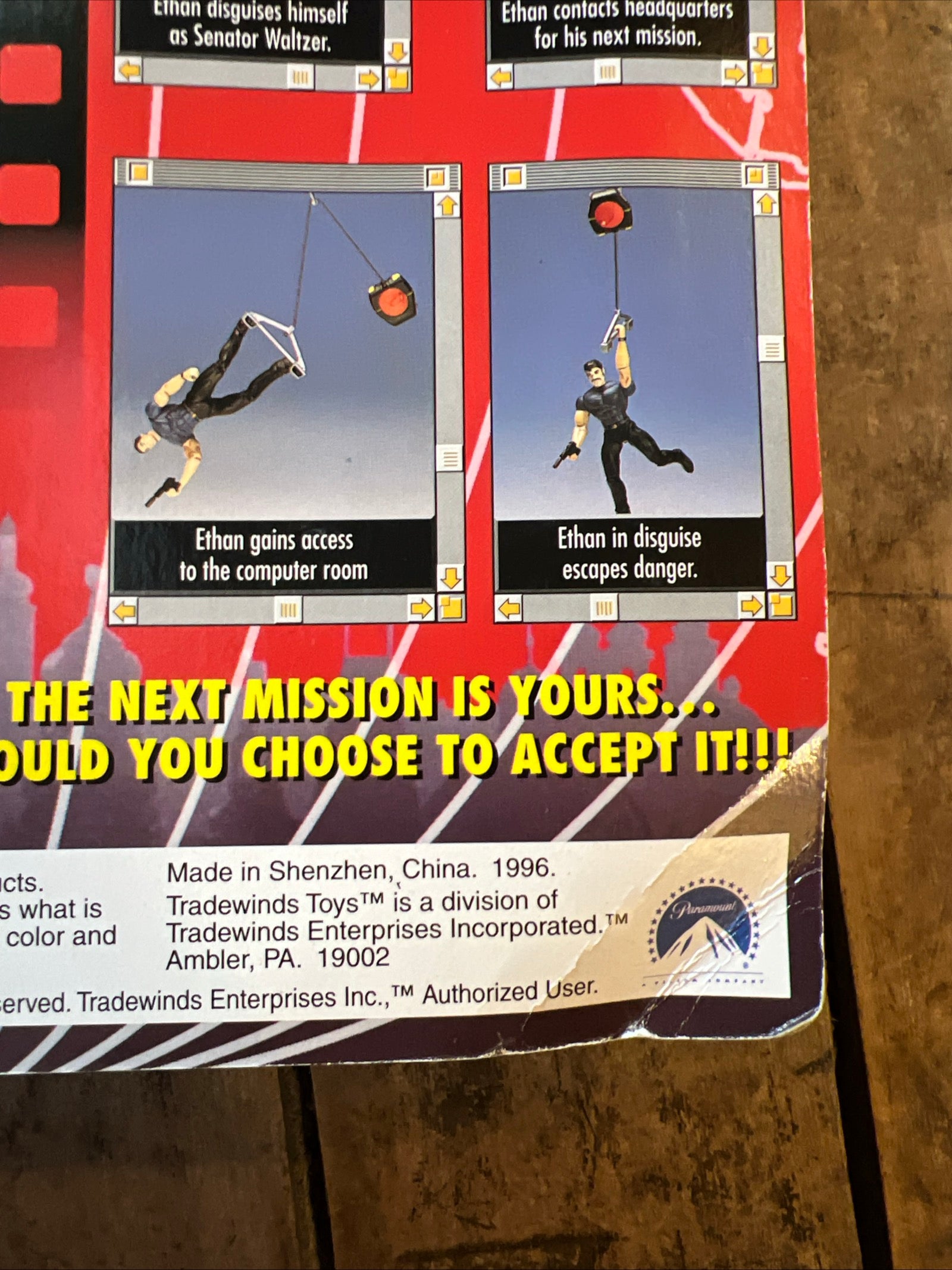 1996 Tradewinds Toys - MISSION: IMPOSSIBLE Ethan Hunt Fireman Disguise Action Figure