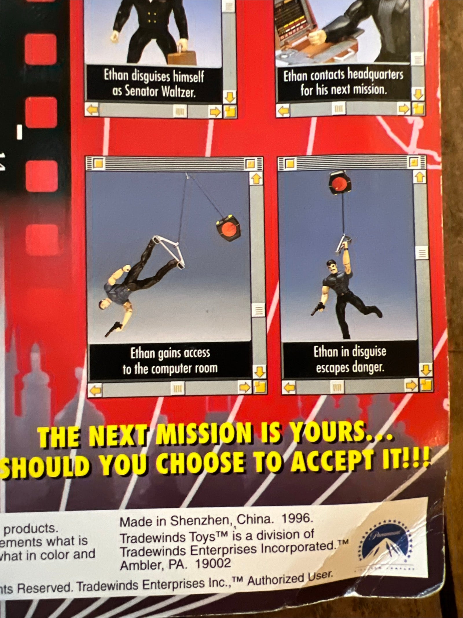 1996 Tradewinds Toys - MISSION: IMPOSSIBLE Ethan Hunt Fireman Disguise Action Figure