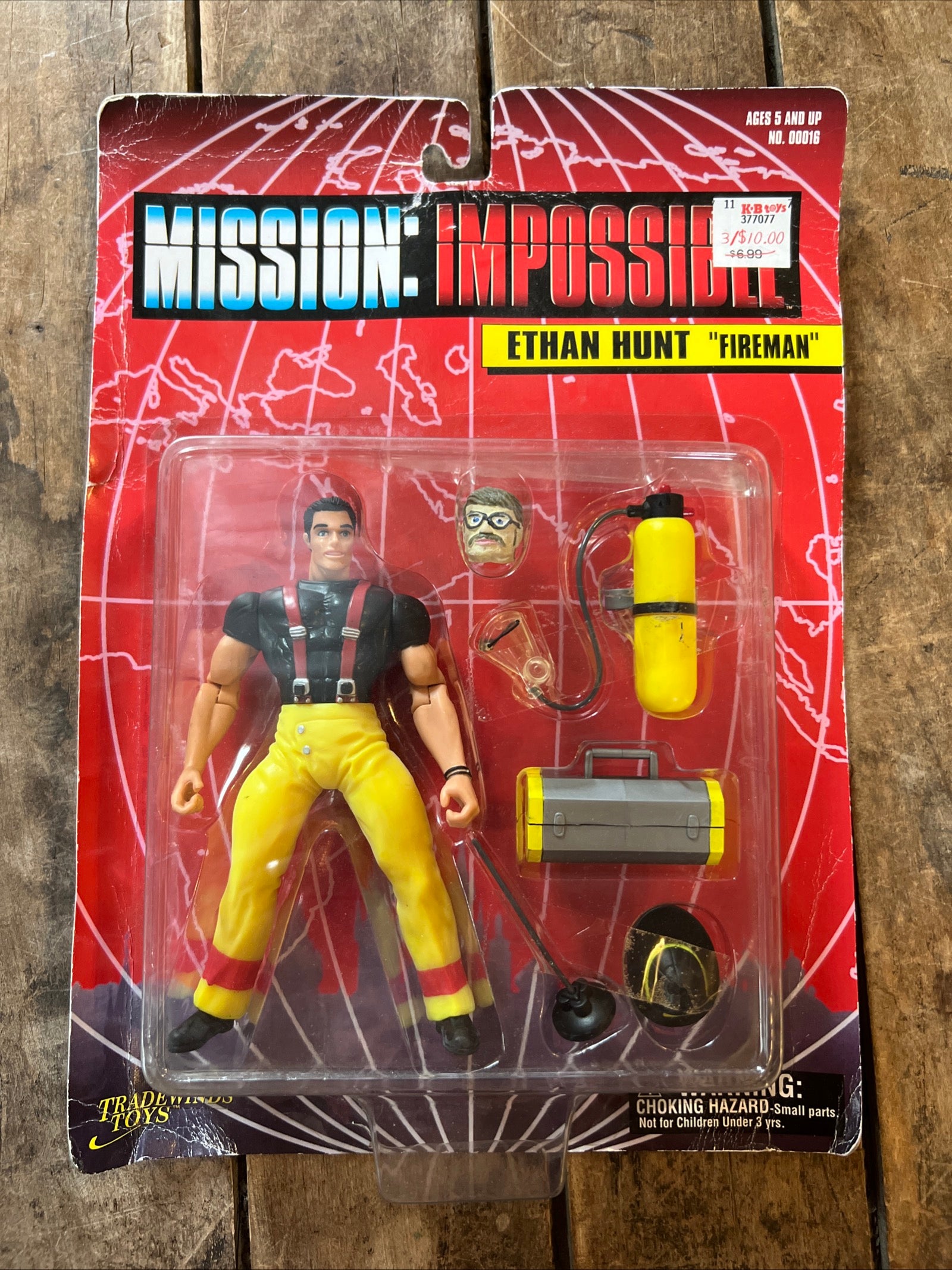 1996 Tradewinds Toys - MISSION: IMPOSSIBLE Ethan Hunt Fireman Disguise Action Figure