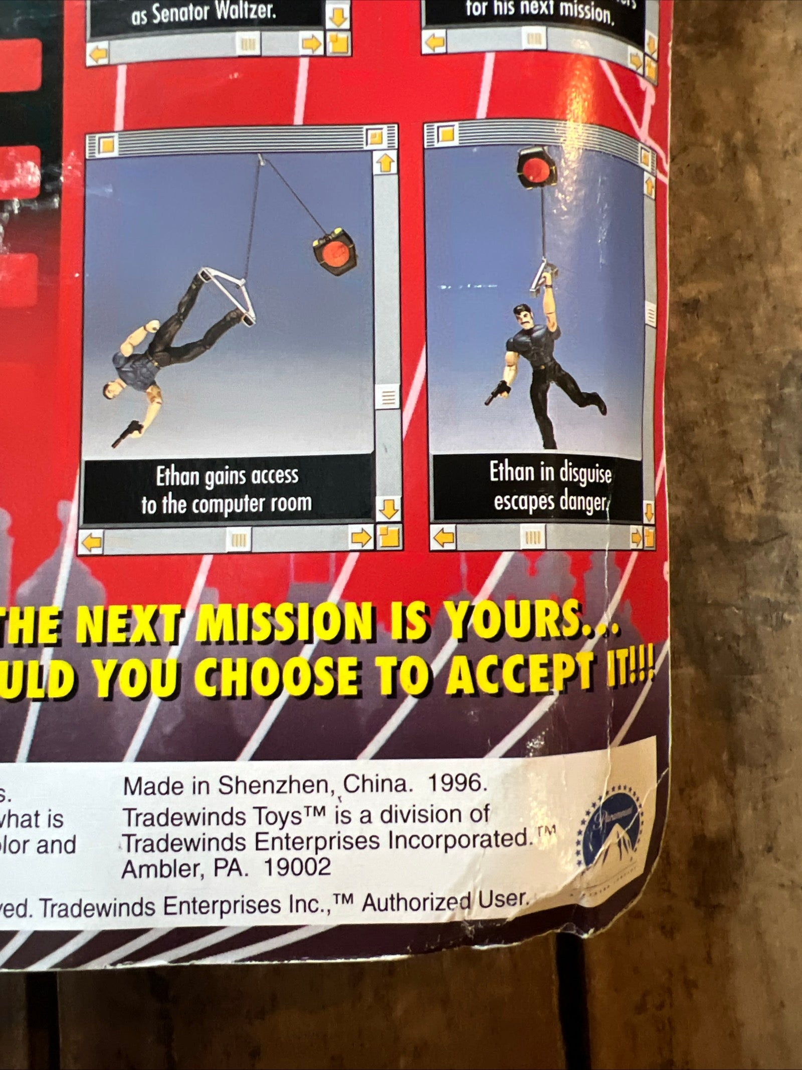 1996 Tradewinds Toys - MISSION: IMPOSSIBLE Ethan Hunt Fireman Disguise Action Figure