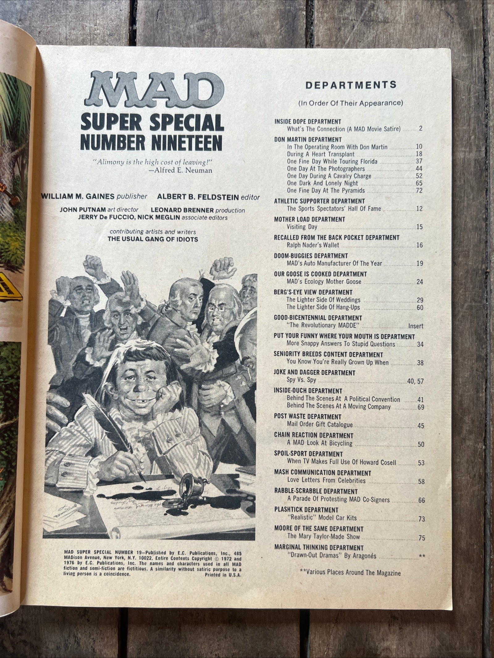 MAD Magazine - Super Special 1976 Issue # 19 - Madde Bicentennial Issue
