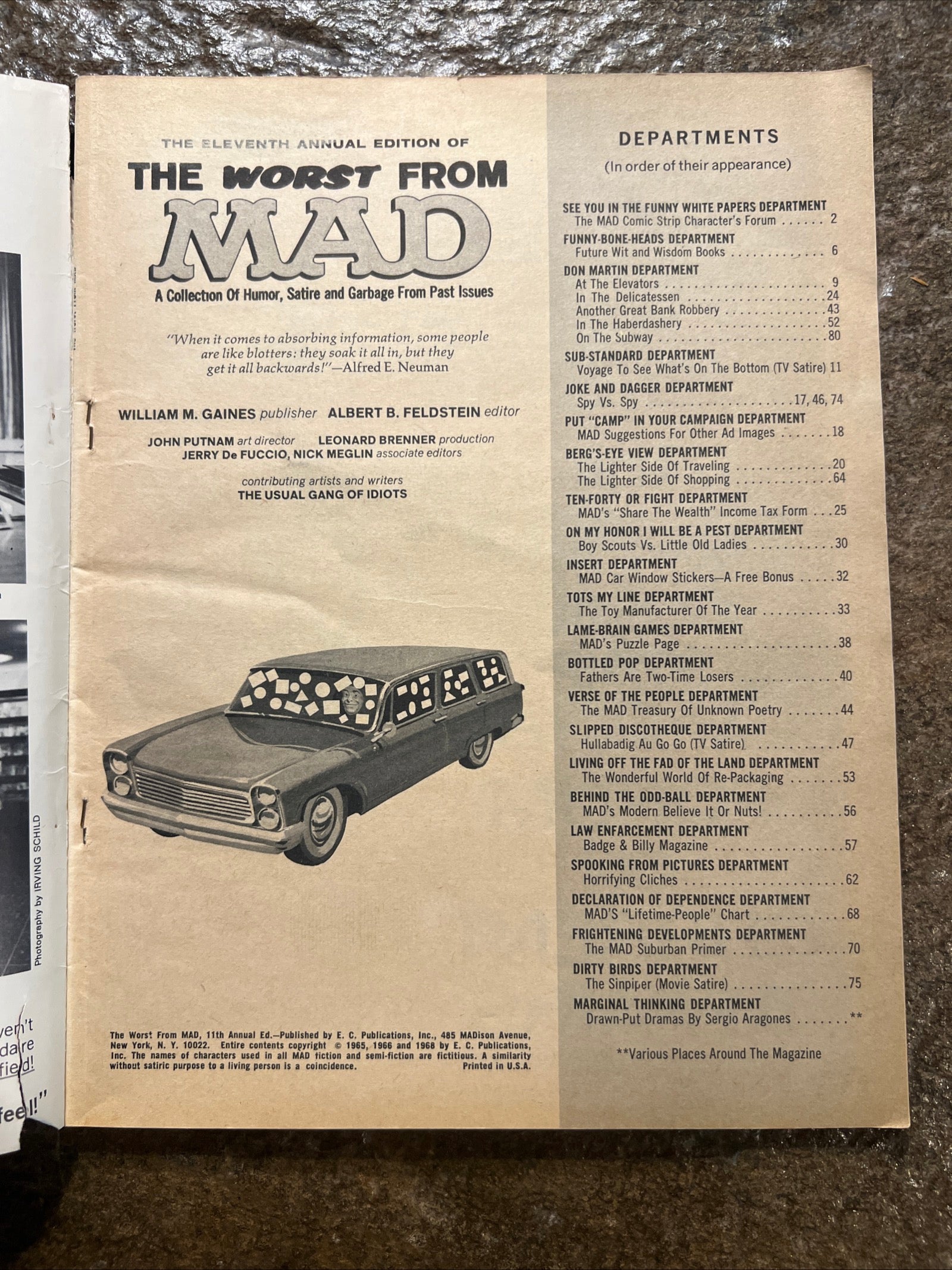 MAD Magazine - The Eleventh Annual Edition 1968 The Worst From Mad