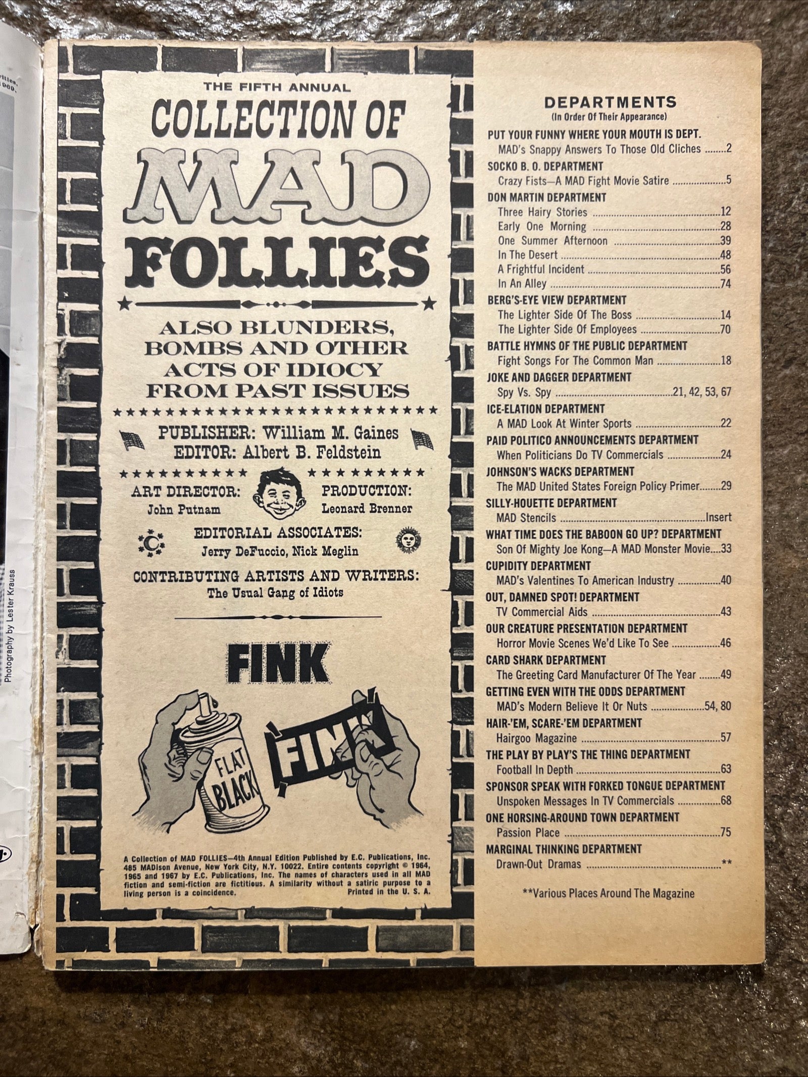MAD Magazine - 1967 The Fifth Annual Collection Of Mad Follies