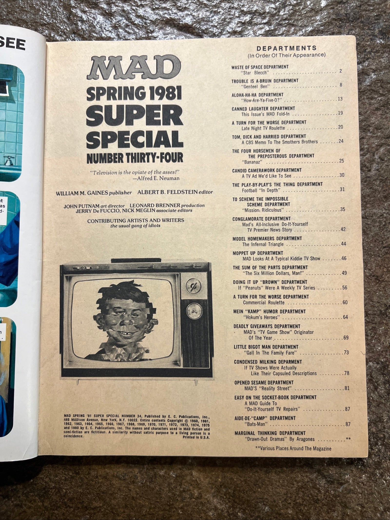 MAD Magazine - Spring 1981 Super Special Issue Number Thirty Four