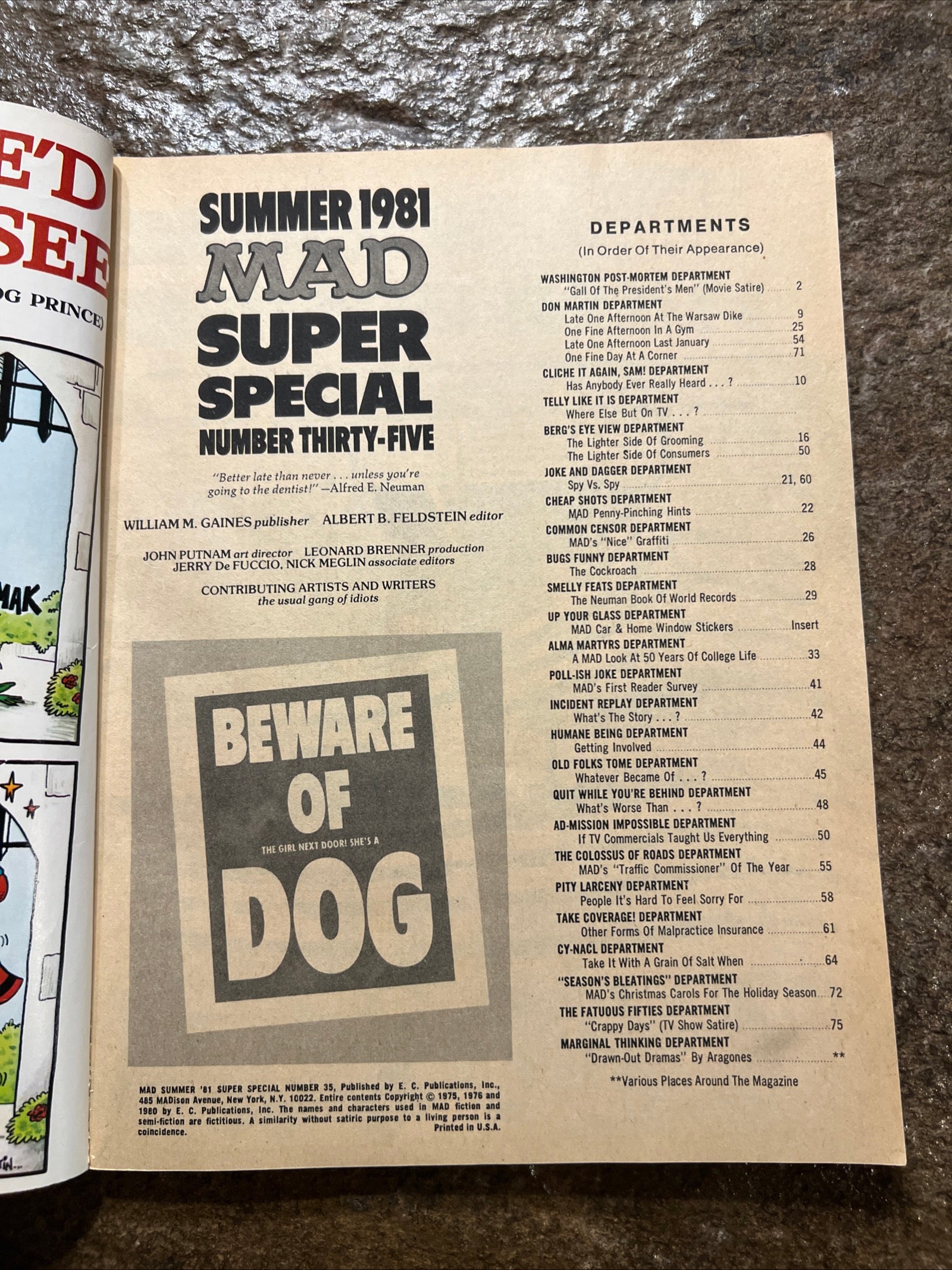 MAD Magazine - Summer 1981 Super Special Issue Number Thirty Five