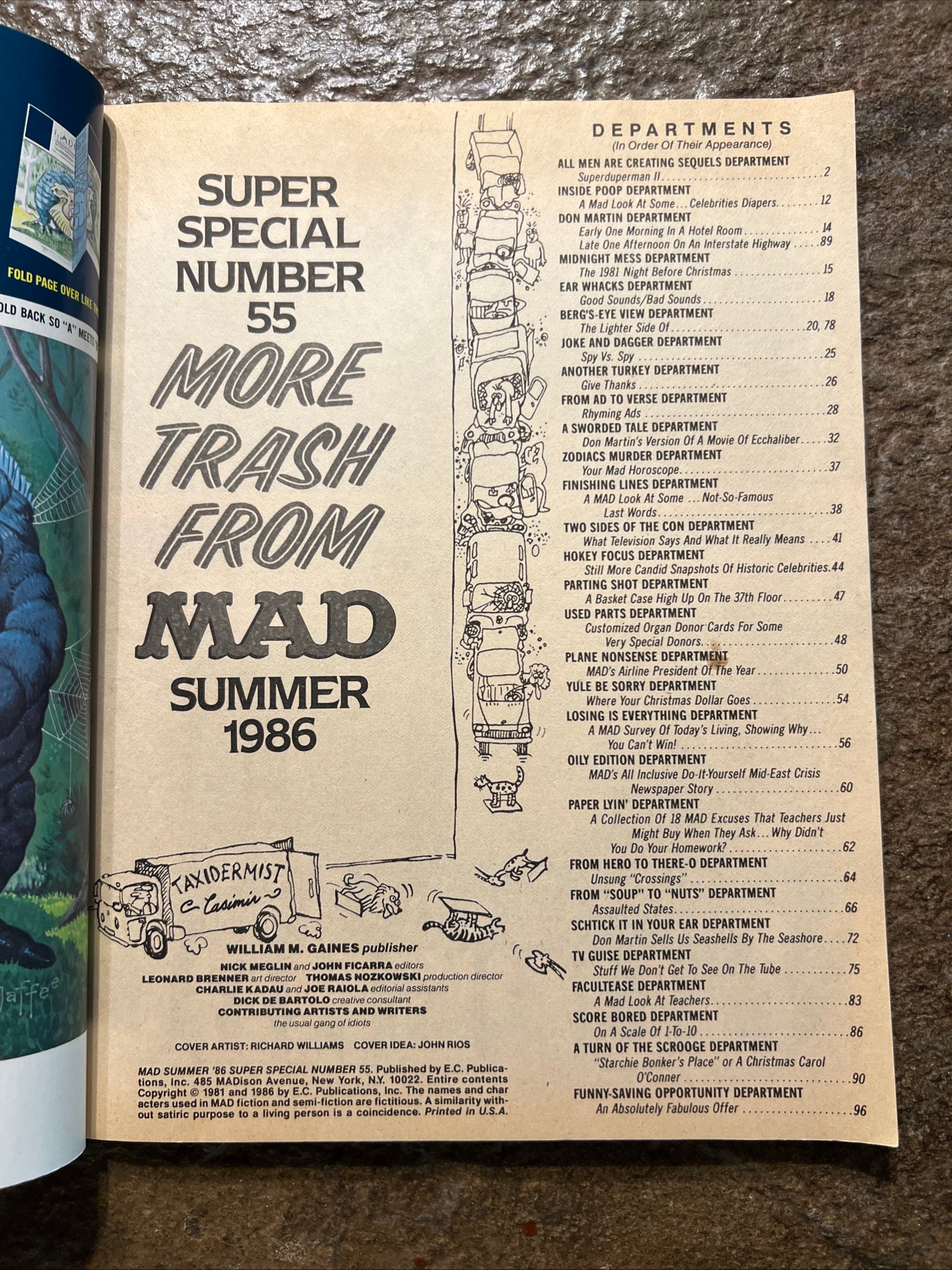 MAD Magazine - Summer 1986 Super Special Issue #55 - More Trash From Mad