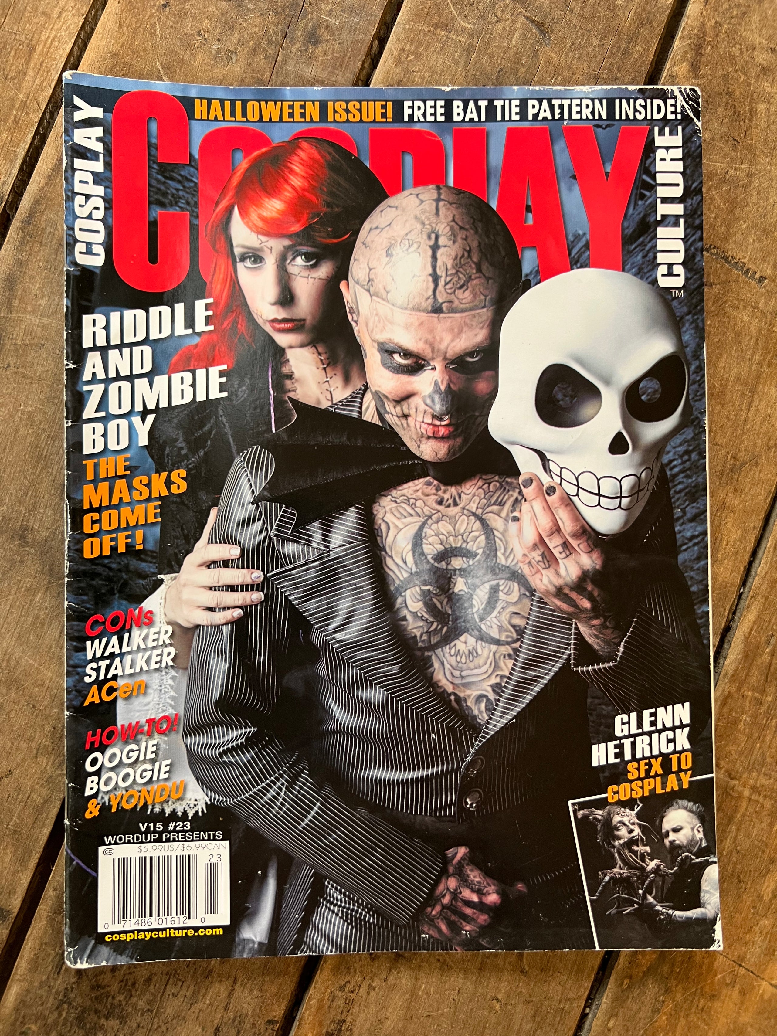 COSPLAY Culture Magazine - Halloween 2015 Issue - Riddle And Zombie Boy Cover