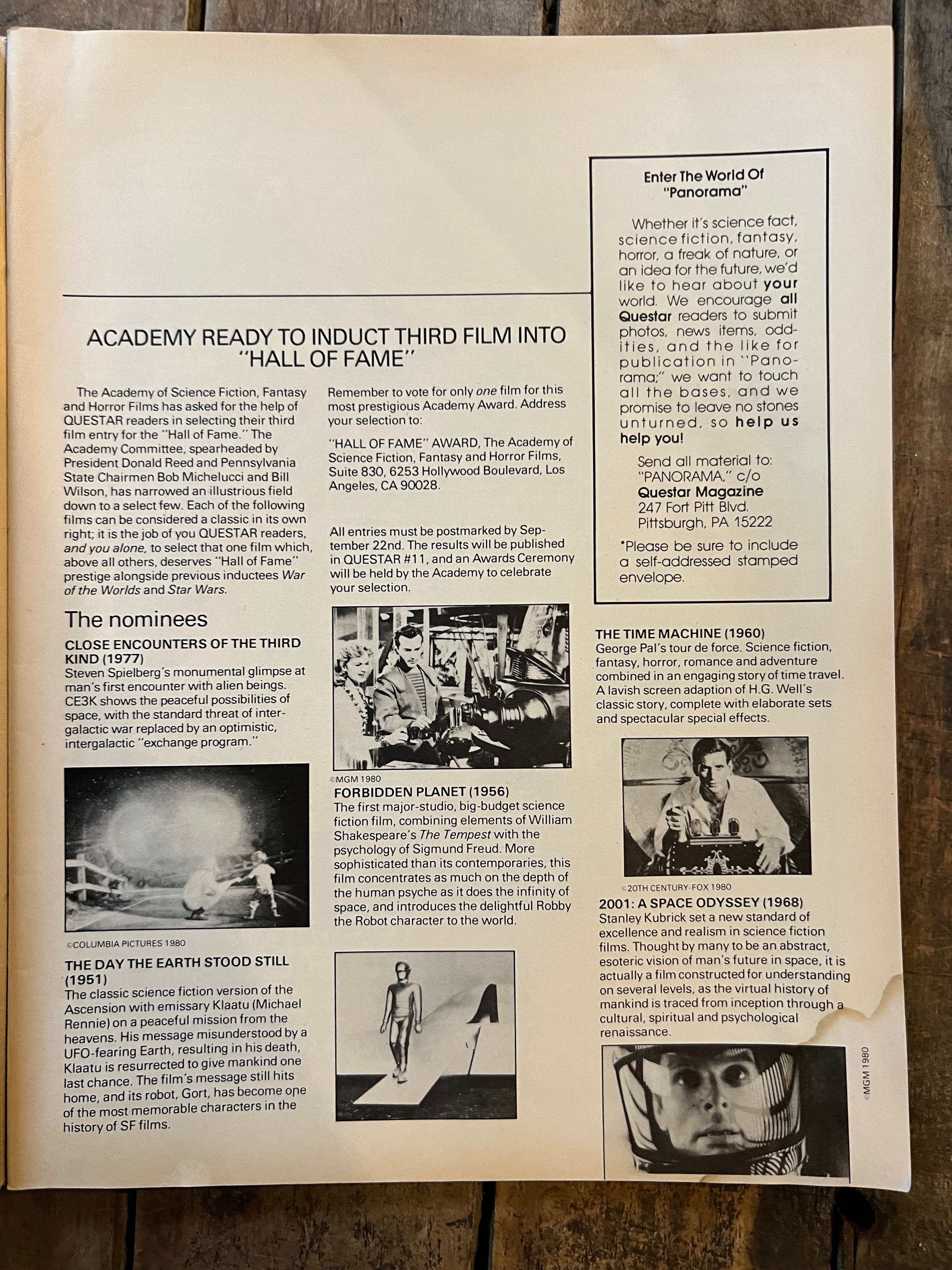QUESTAR Magazine - October 1980 Issue - SCI-Fi & Fantasy Adventure Magazine