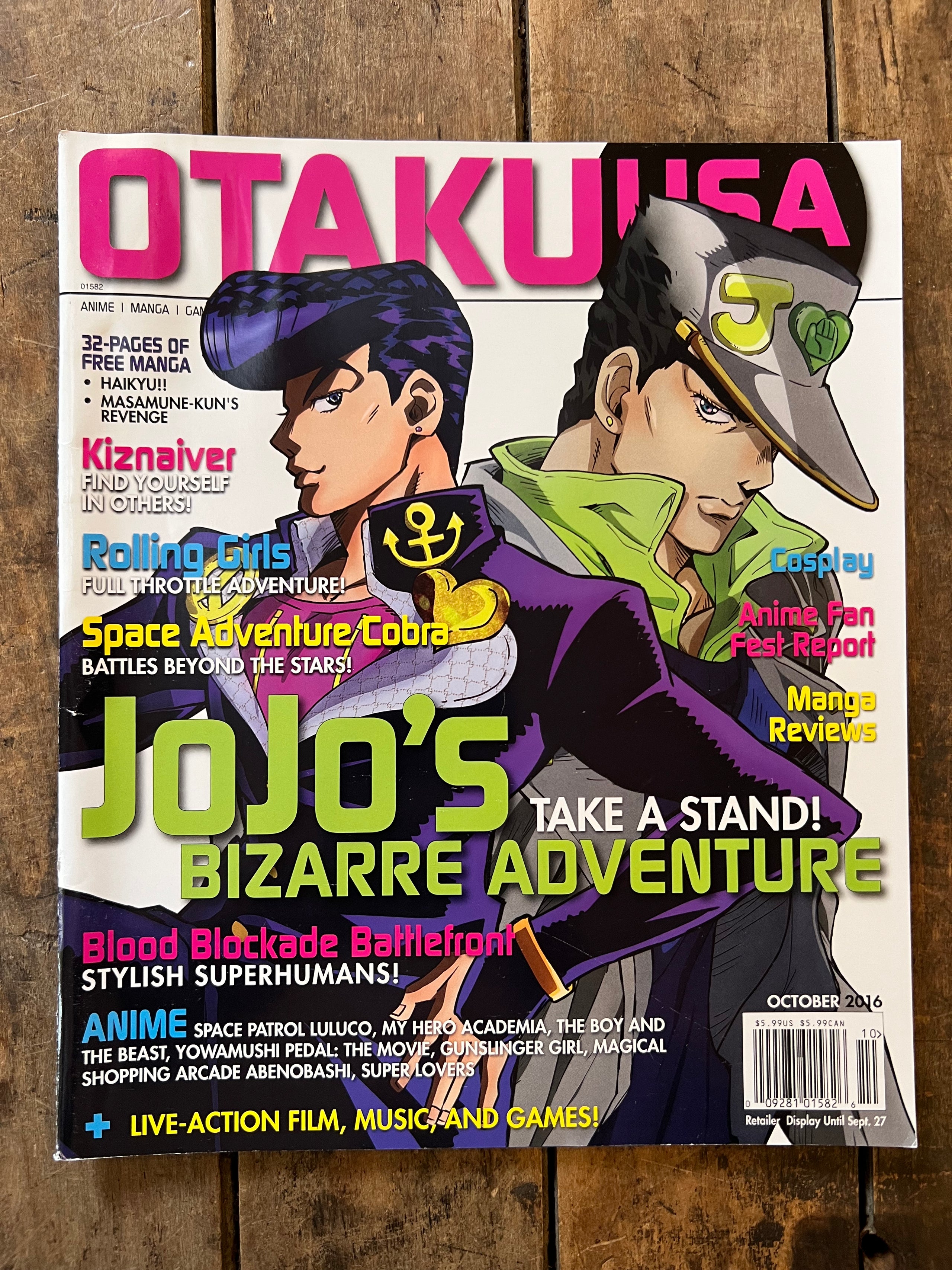 OTAKU USA Magazine - October 2016 - JOJO’s BIZARRE ADVENTURE - Anime - Manga