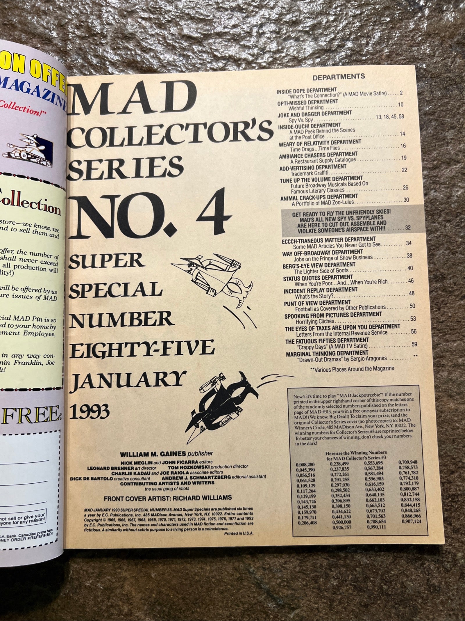 MAD Magazine - January 1993 - MAD Collectors Series #4 - 2 SPY vs SPY Planes