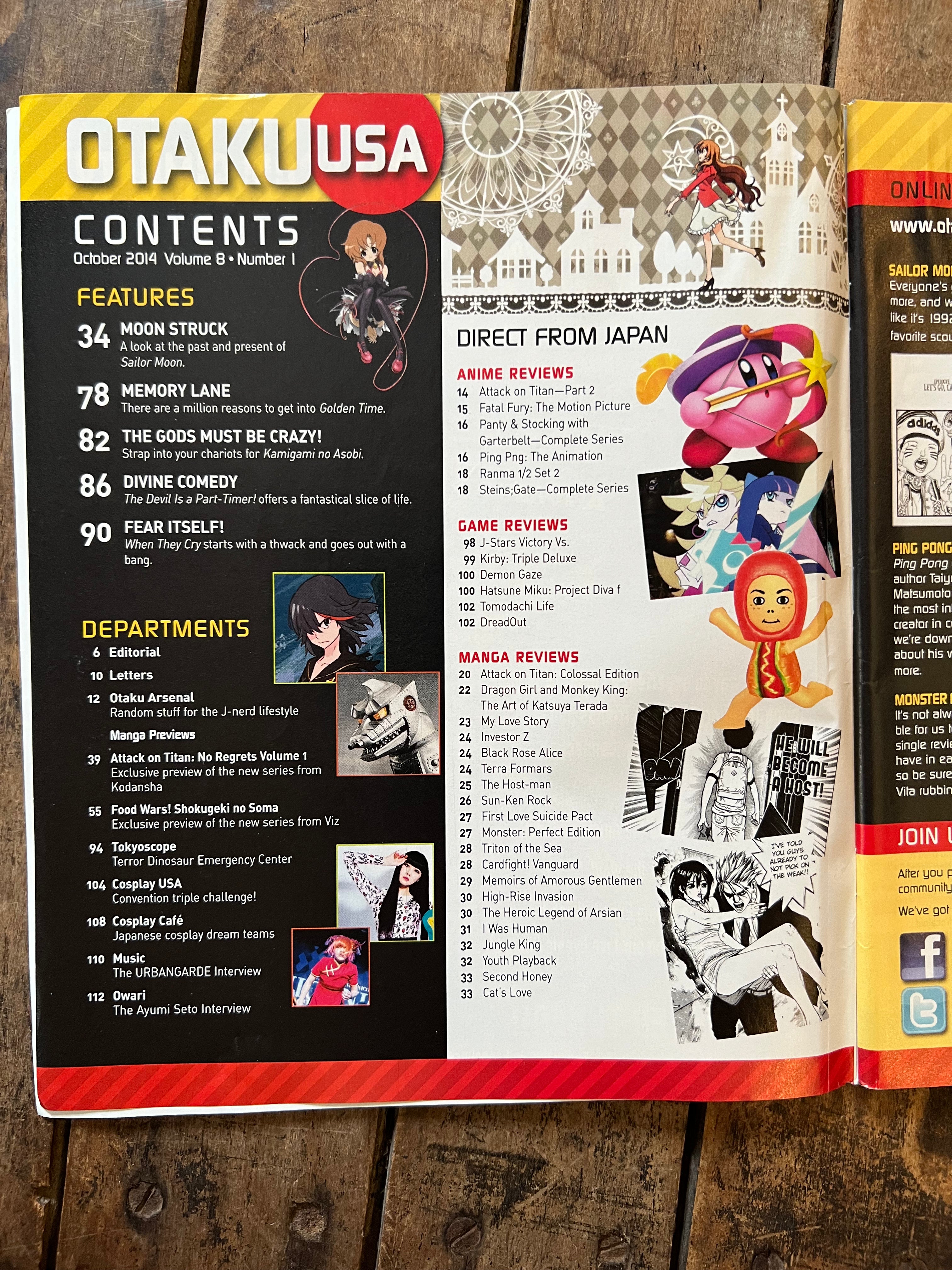 OTAKU USA Magazine - October 2014 - SAILOR MOON  cover - Anime - Manga - Cosplay