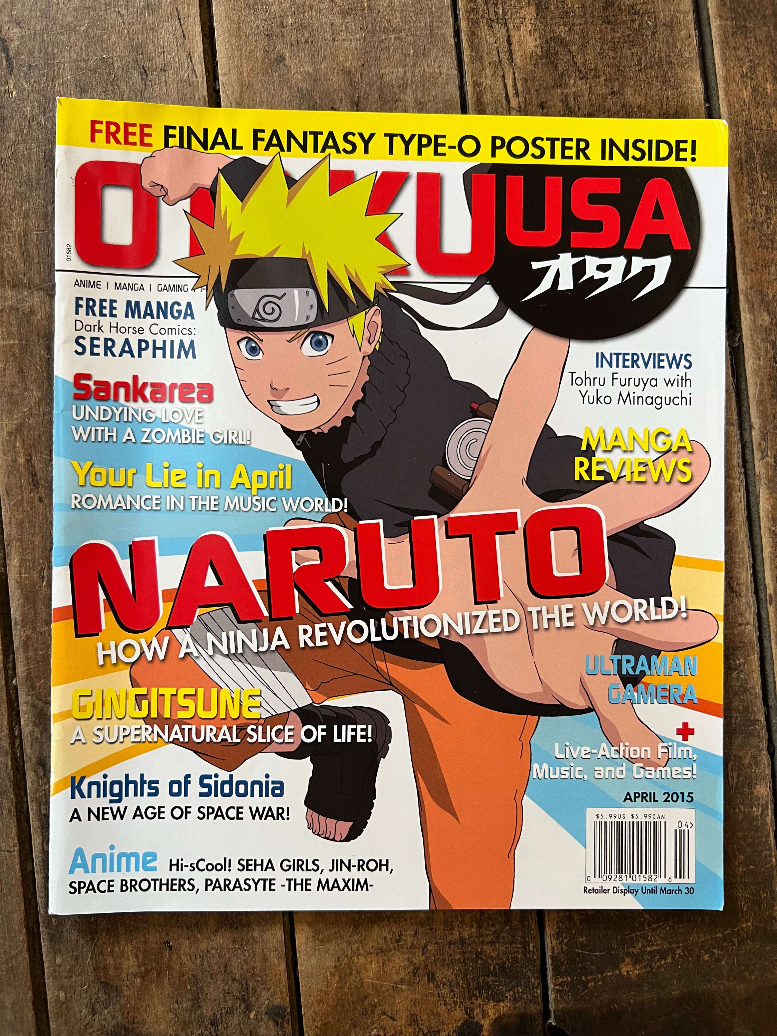 OTAKU USA Magazine - April 2015 - NARUTO Cover - Anime - Manga- Cosplay