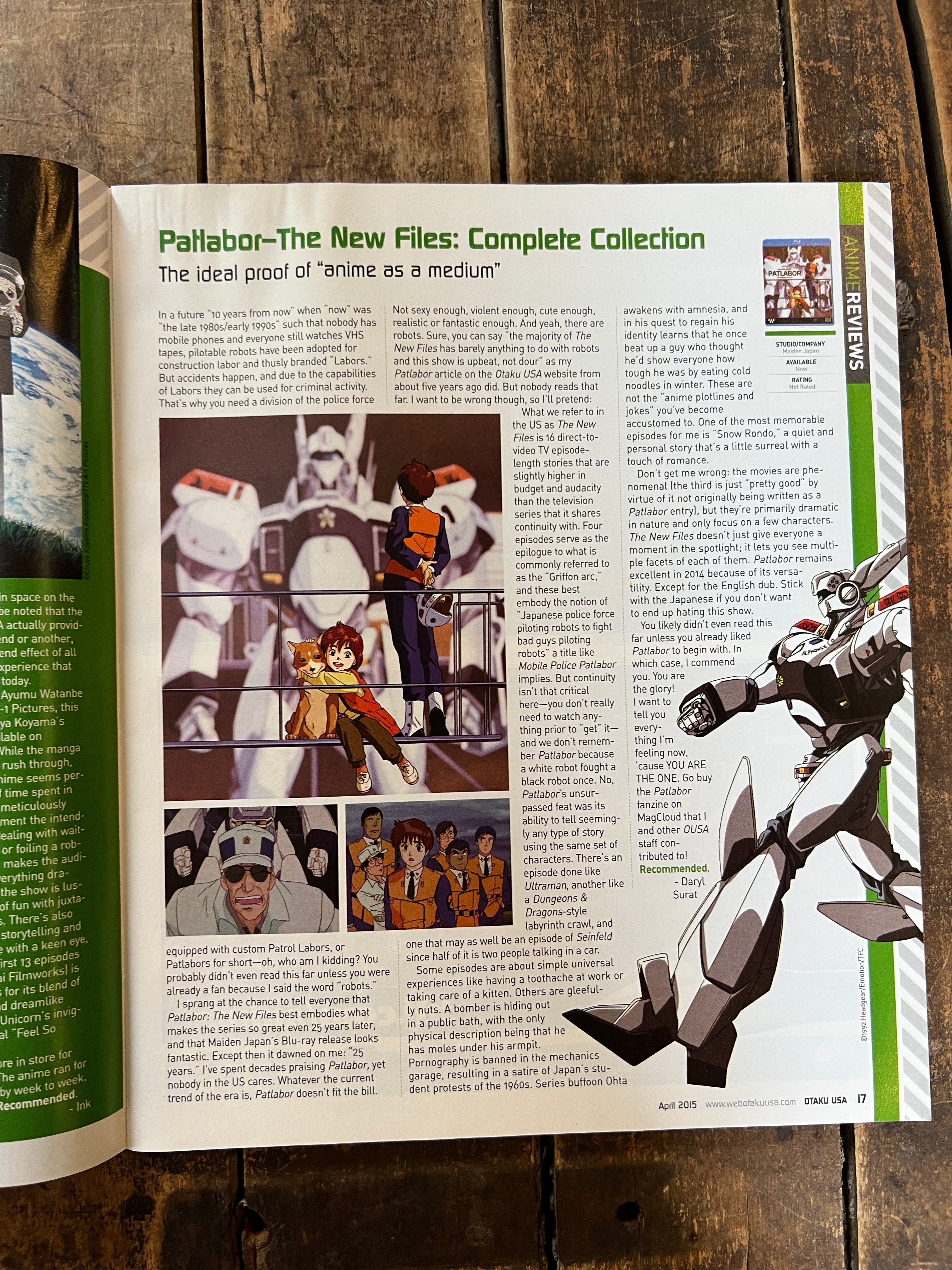 OTAKU USA Magazine - April 2015 - NARUTO Cover - Anime - Manga- Cosplay