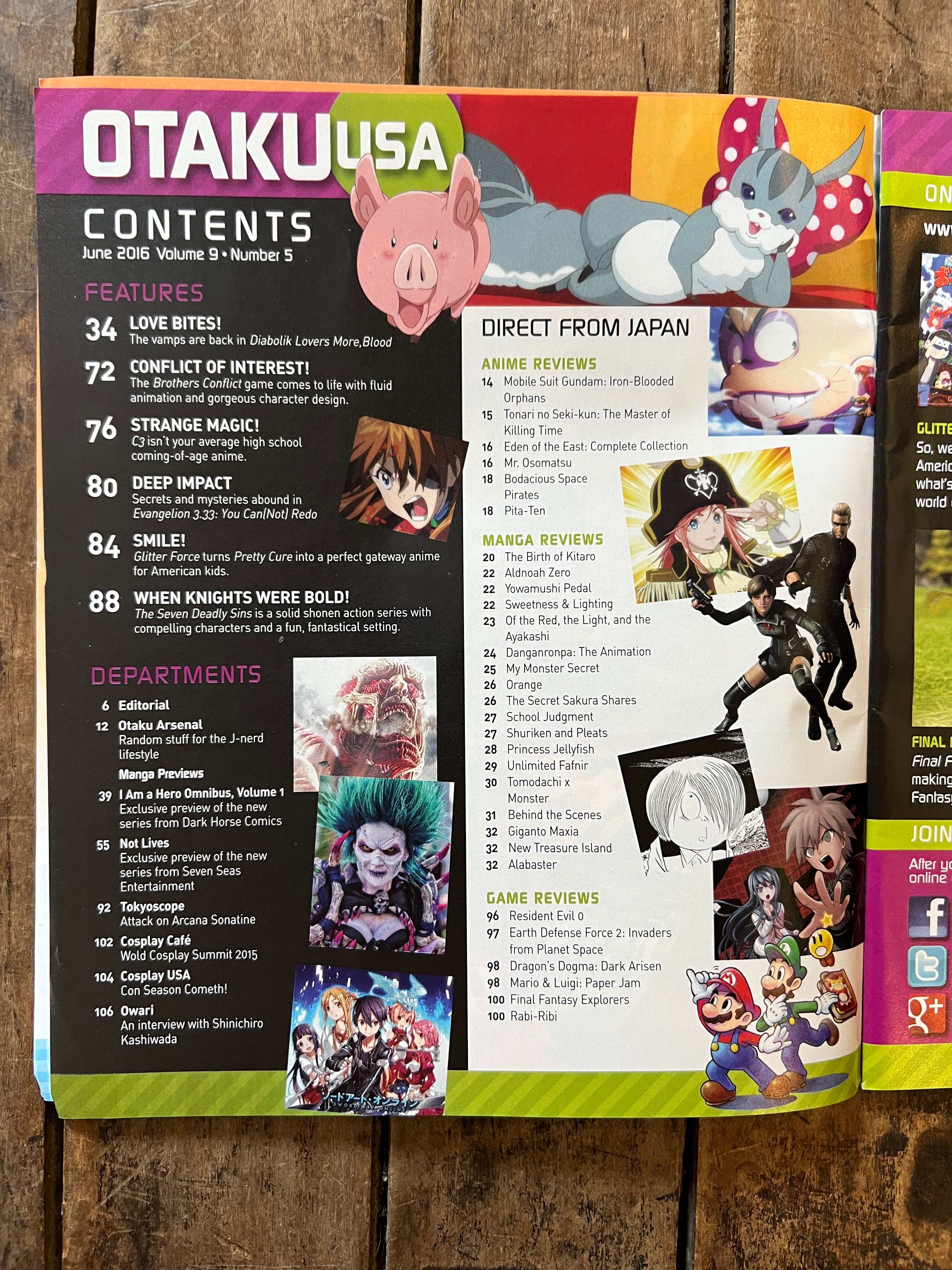 OTAKU USA Magazine June 2016 - DIABOLIK LOVERS - Anime - Manga - Cosplay
