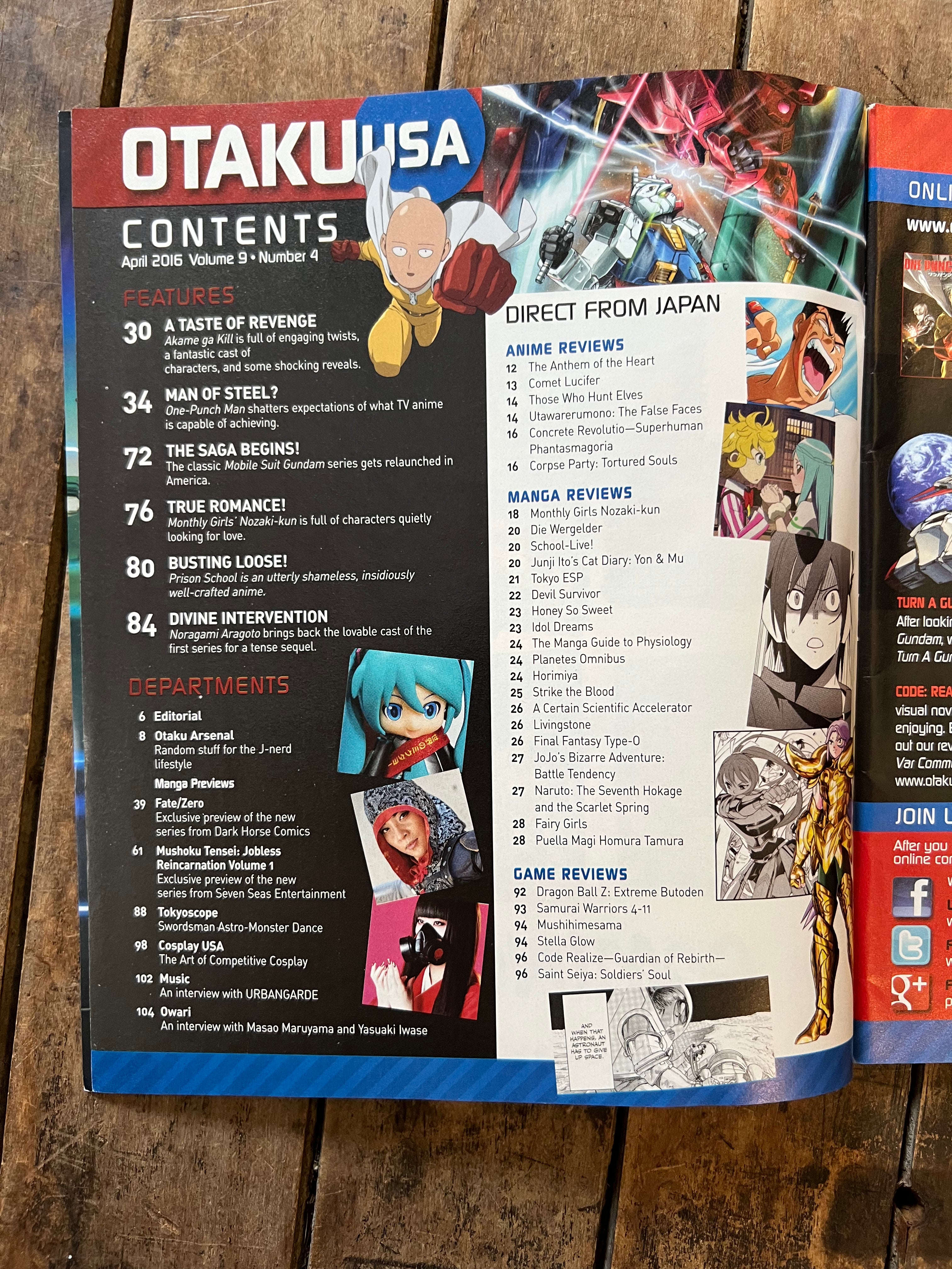 OTAKU USA Magazine - April 2016 - AKAME GA KILL - Anime - Manga - Cosplay