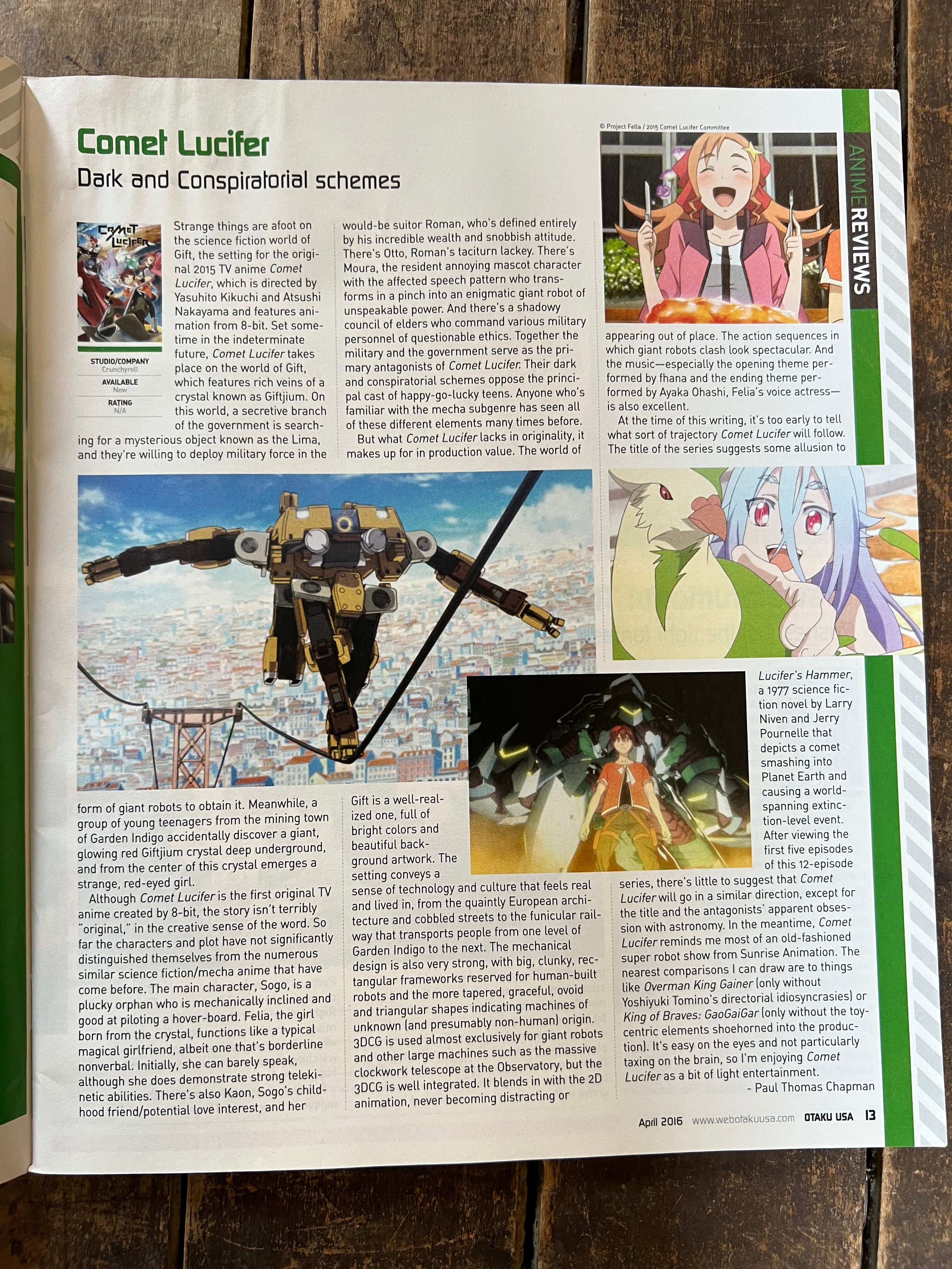 OTAKU USA Magazine - April 2016 - AKAME GA KILL - Anime - Manga - Cosplay