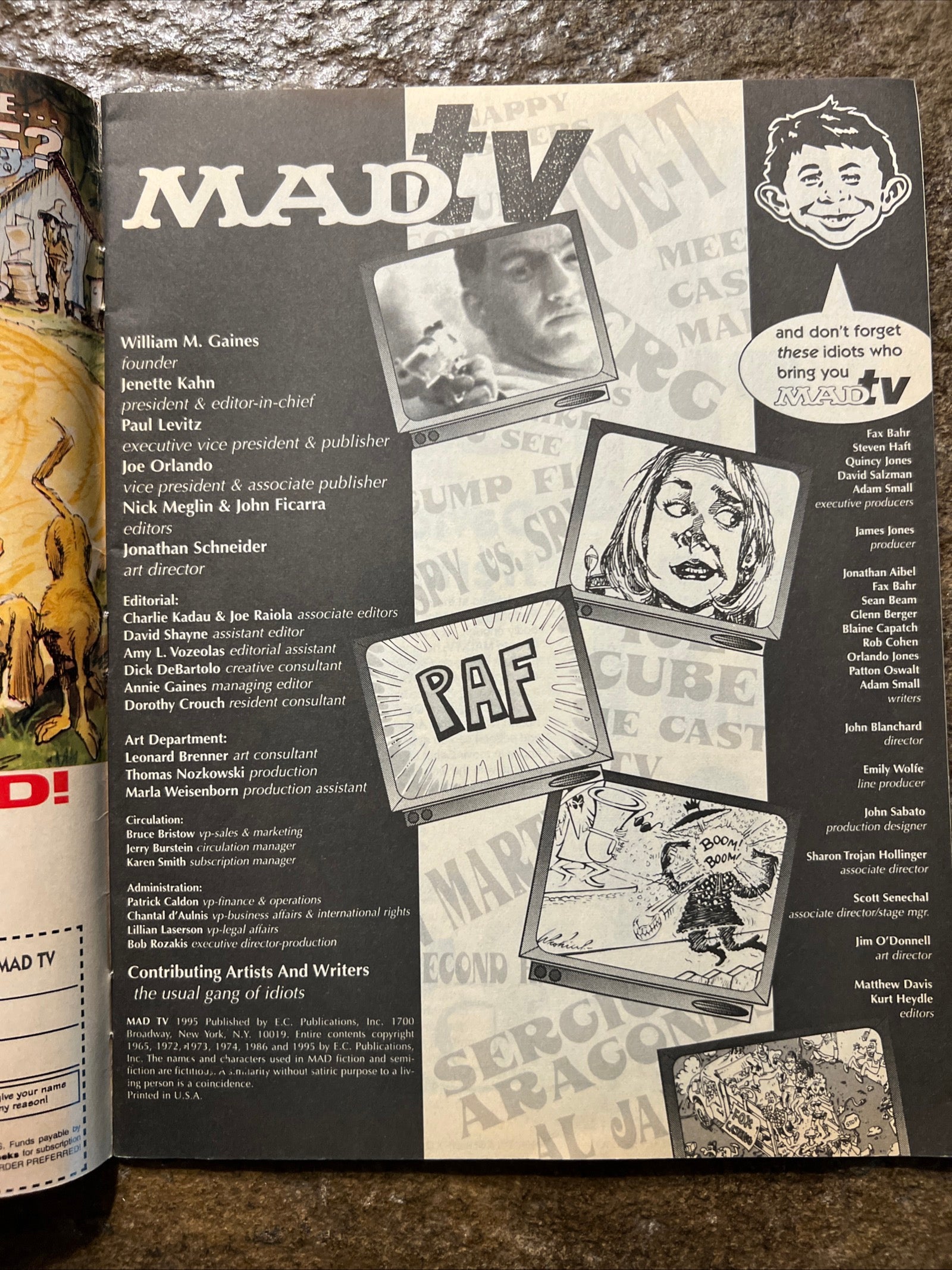 MAD Magazine - 1995 Issue - MAD TV ( Fox Late Night Show )