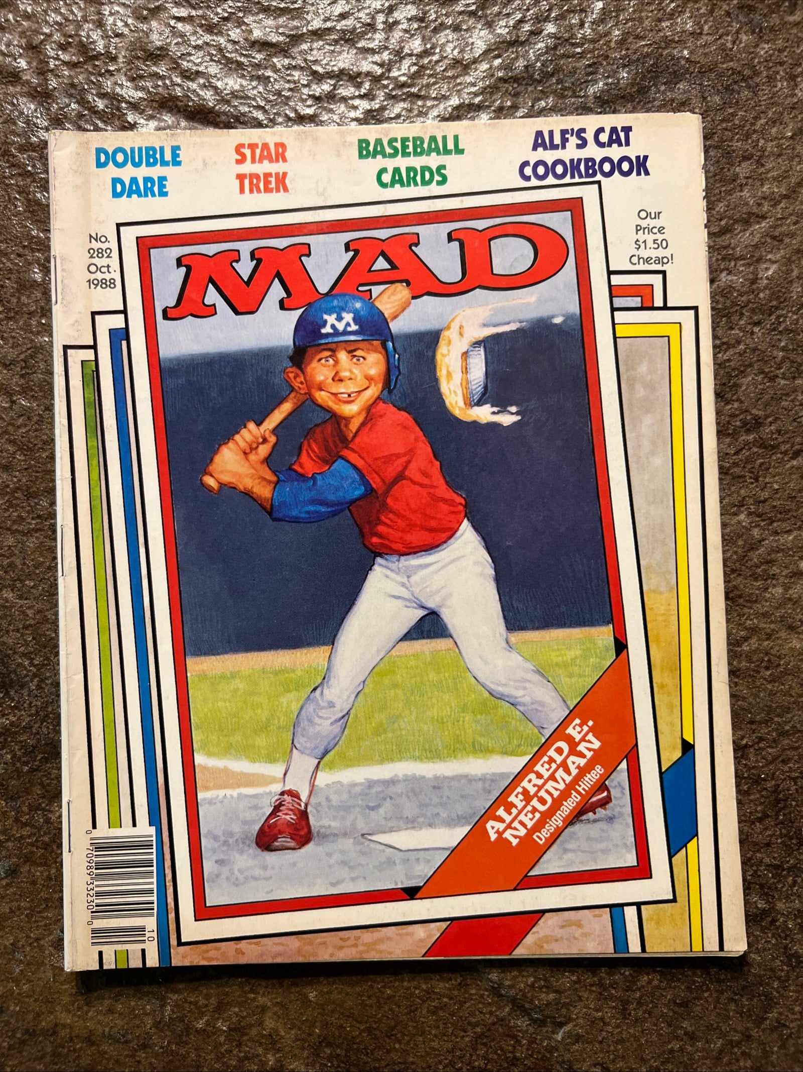 MAD Magazine - October 1988 - Baseball Cards - Double Dare - Star Trek & Alf