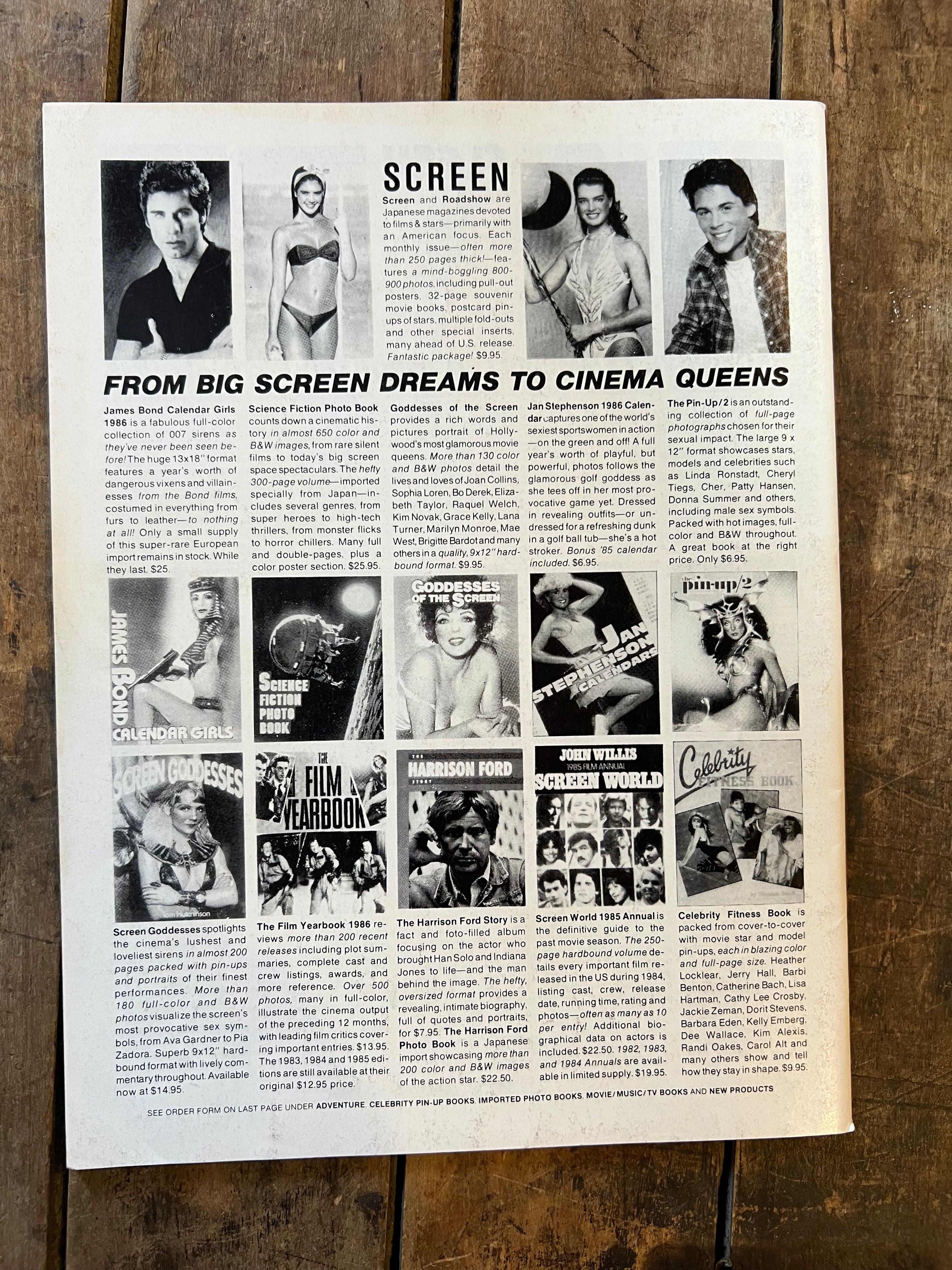 PREVUE Magazine - July 1986 - Superstar Showdown Issue - Laurene Landon Cover