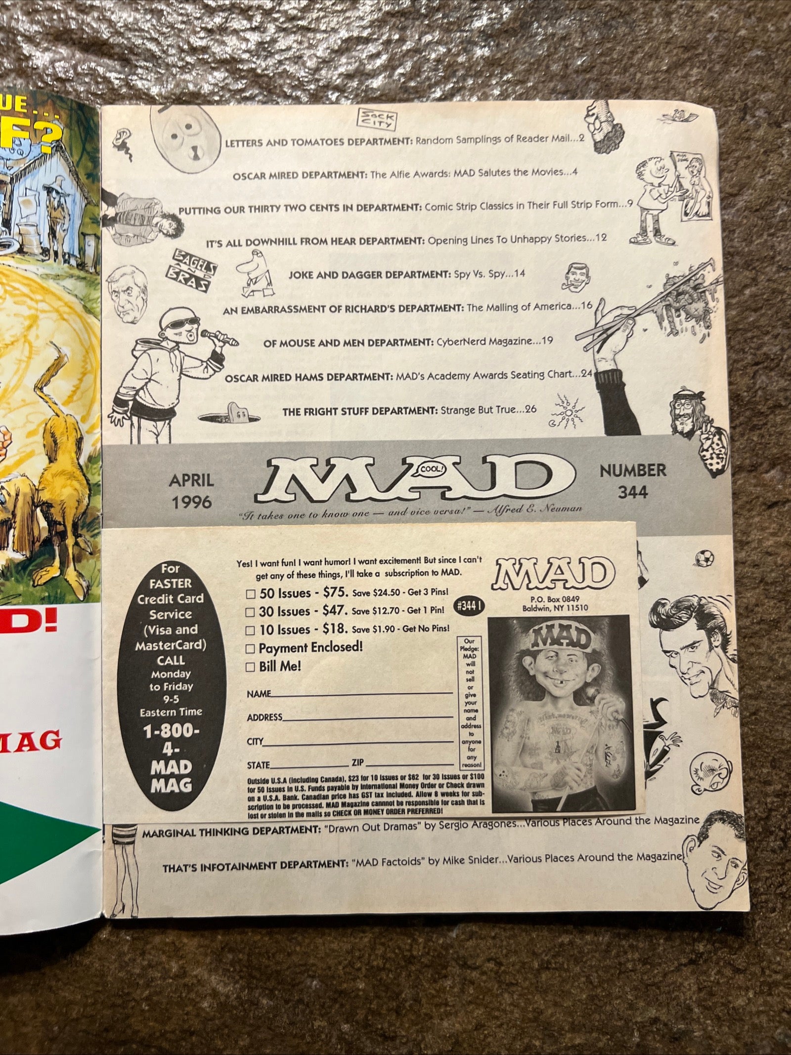 MAD Magazine - April 1996 - Move Over Oscar, It’s The Alfie!