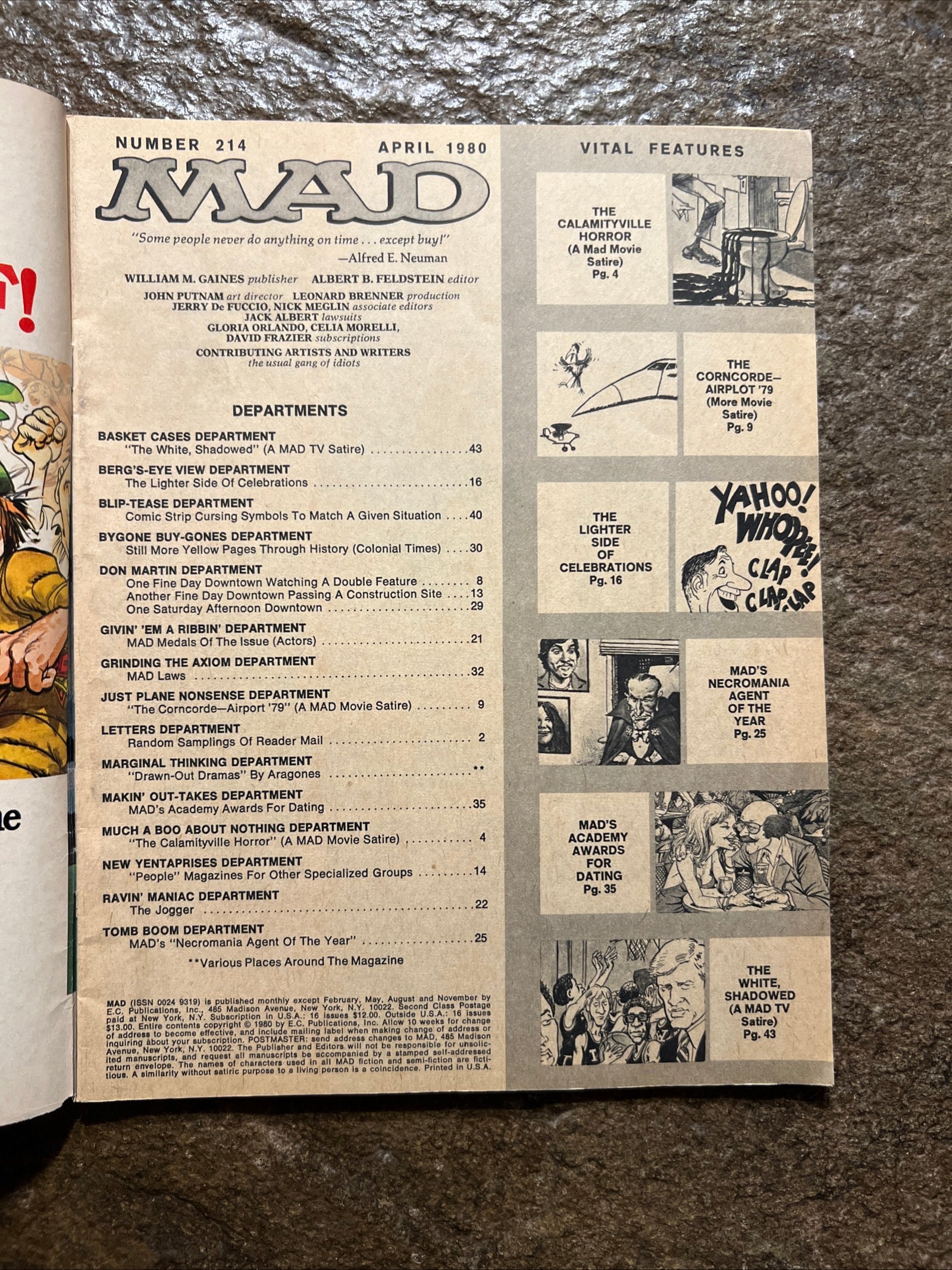 MAD Magazine - April 1980 - Dave Berg - Don Martin & The White Shadow