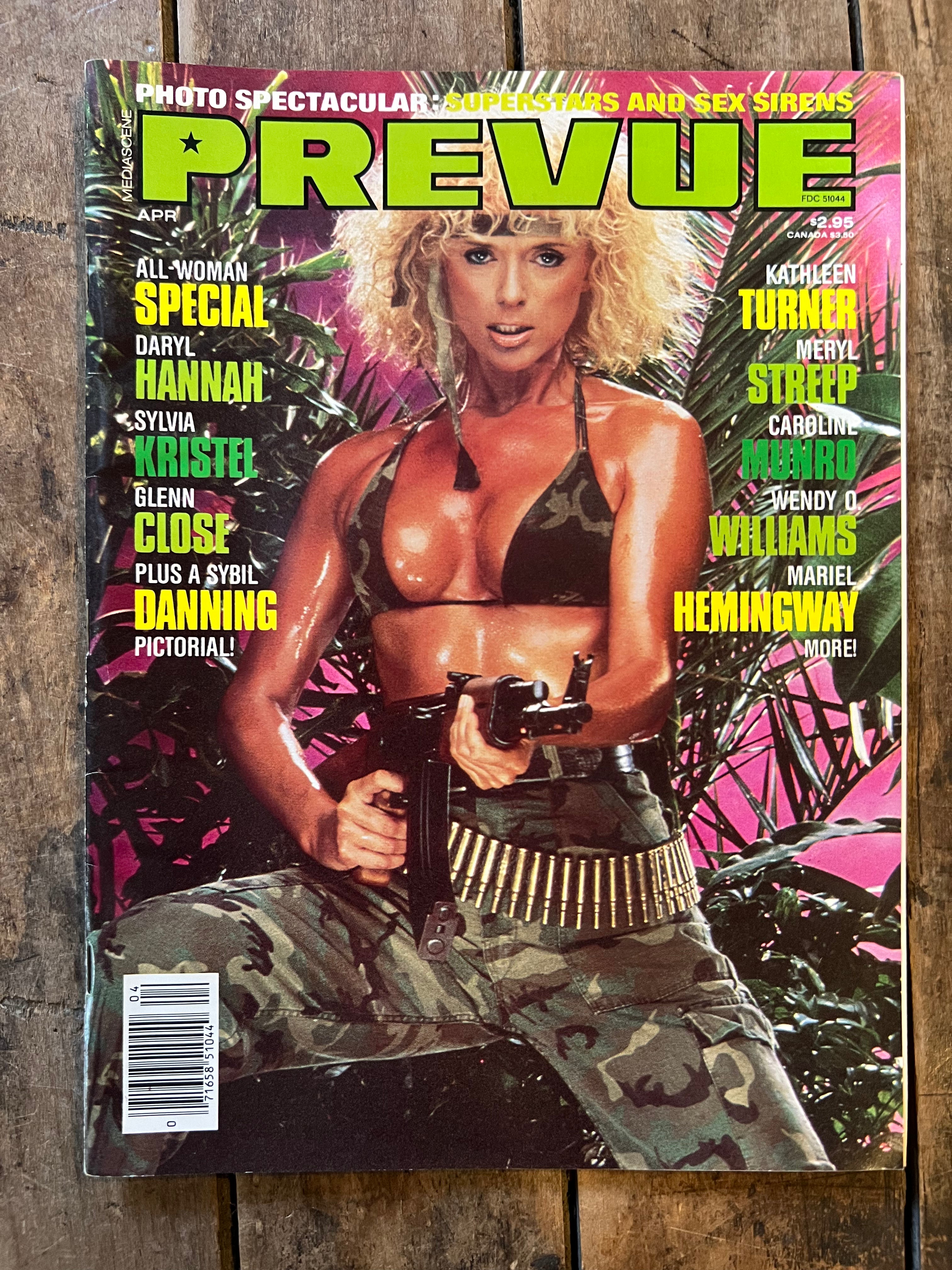 PREVUE Magazine - April 1986 - Sybil Danning Cover & Pictorial