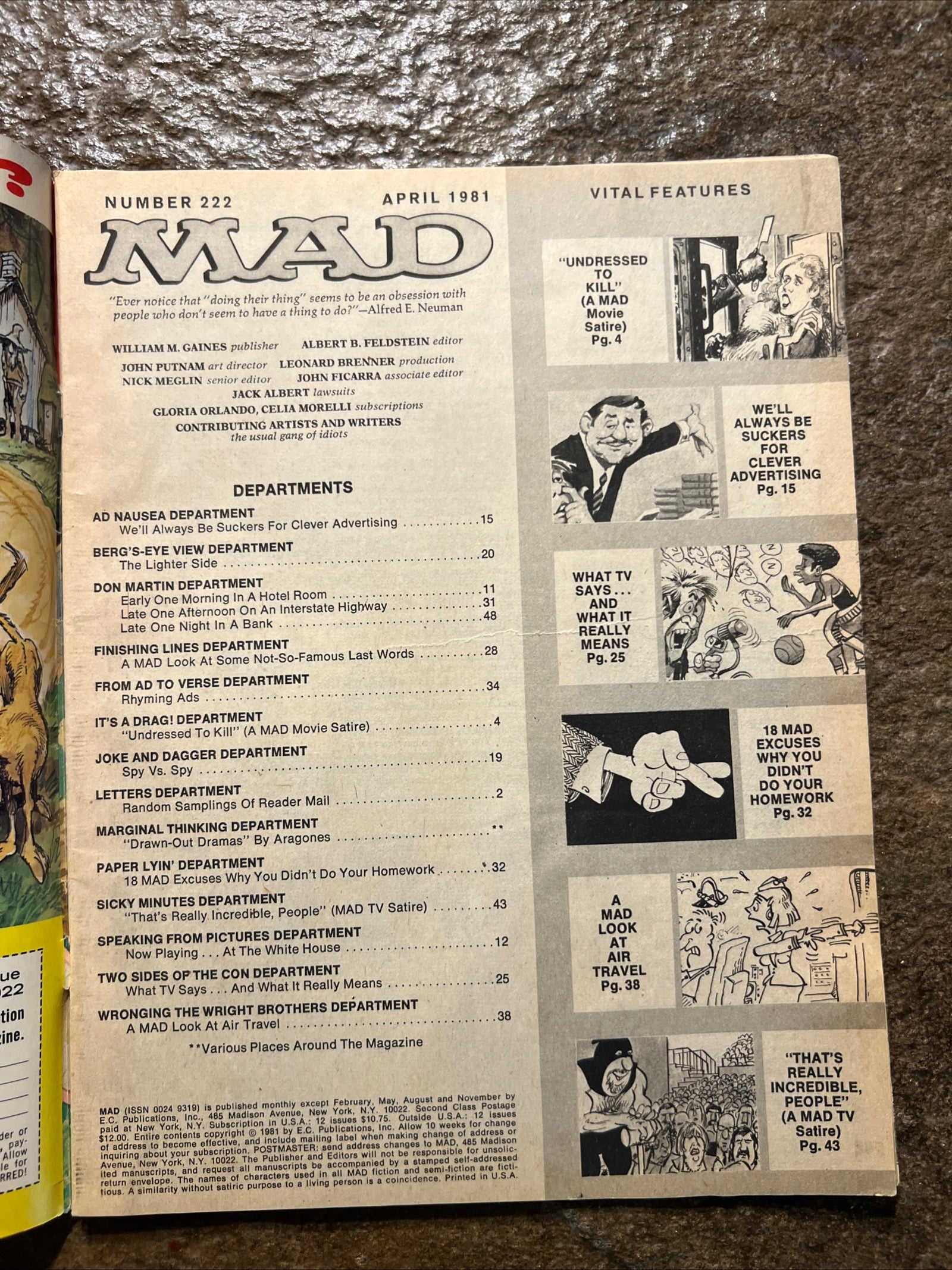 MAD Magazine - April 1981 Issue 222 - Mad Salutes The Coffee Break