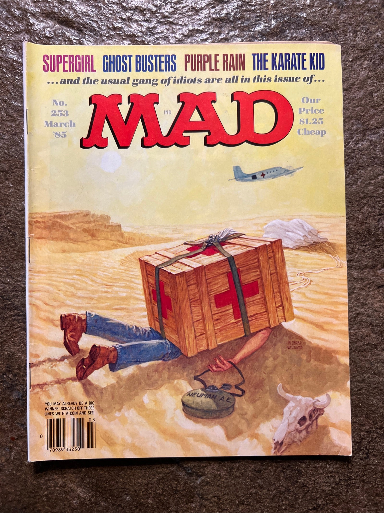 MAD Magazine - March 1985 - Supergirl - Ghostbusters - Purple Rain & Karate Kid