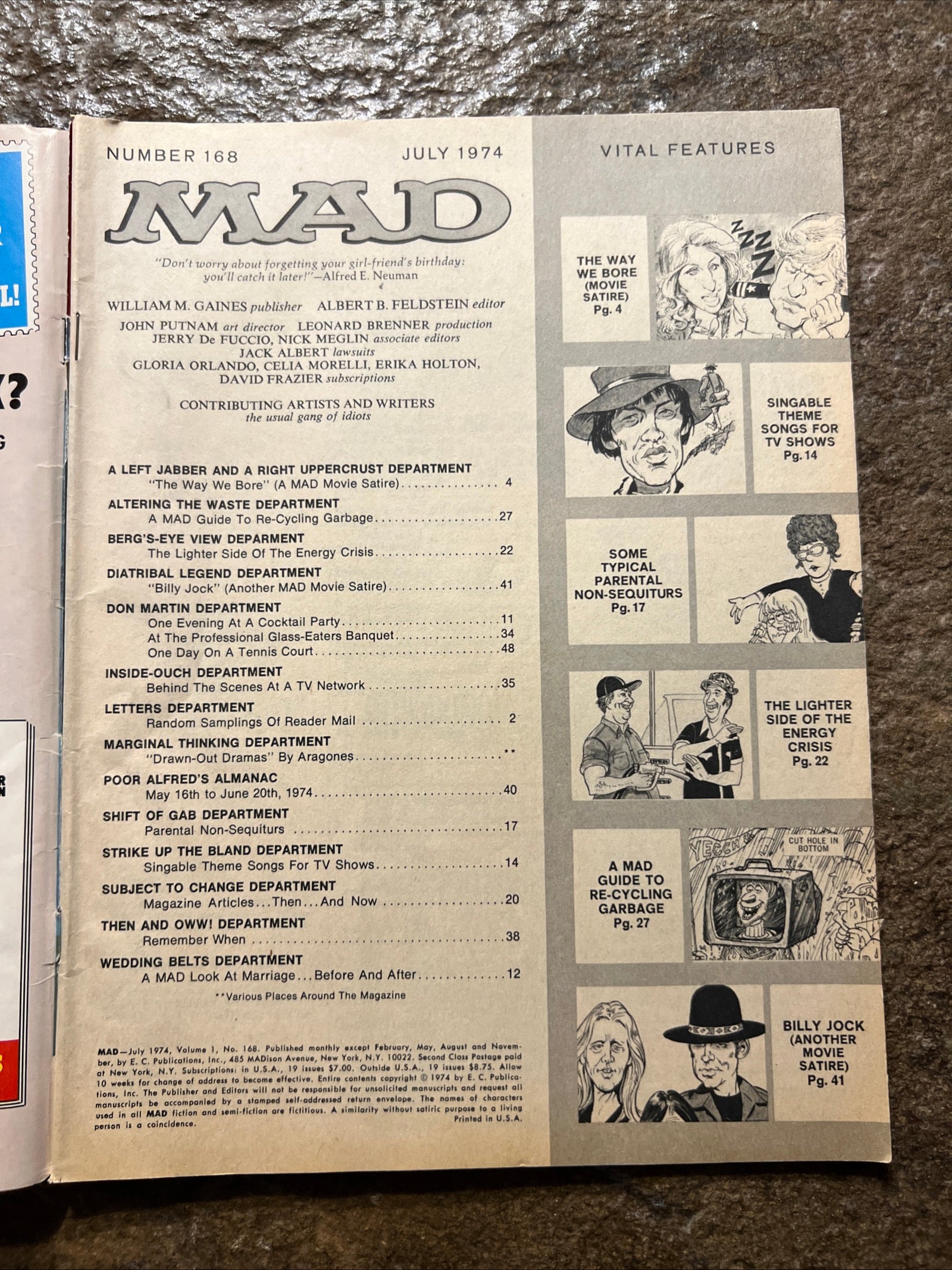 MAD Magazine - July 1974 - Mad Leads The Fight To Conserve Energy