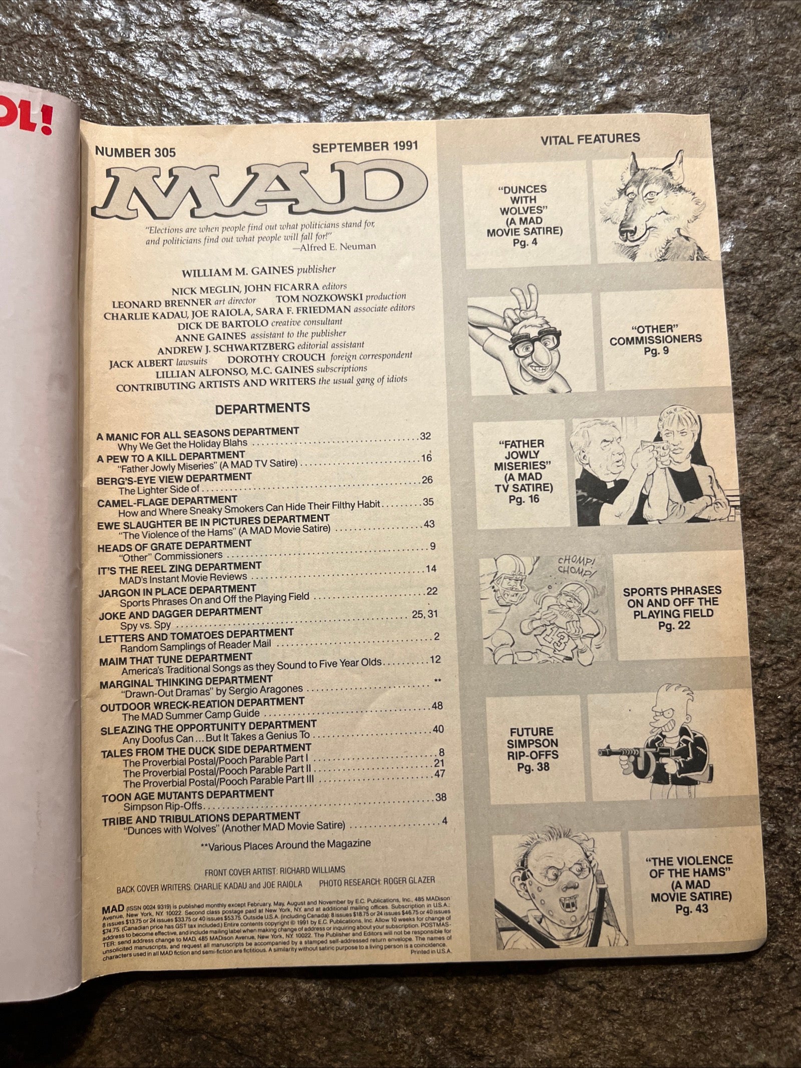 MAD Magazine - September 1991 - Support The Military Issue - General Schwarzkopf