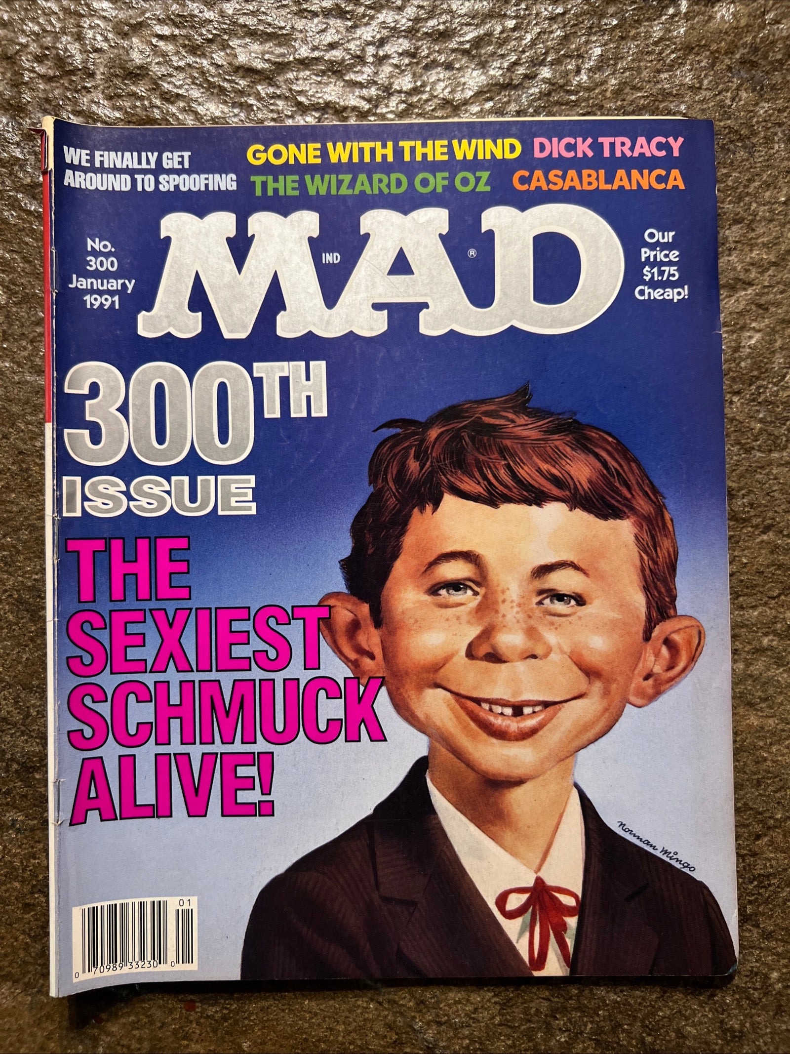 MAD Magazine - January 1991 The 300th Issue - The Sexiest Schmuck Alive