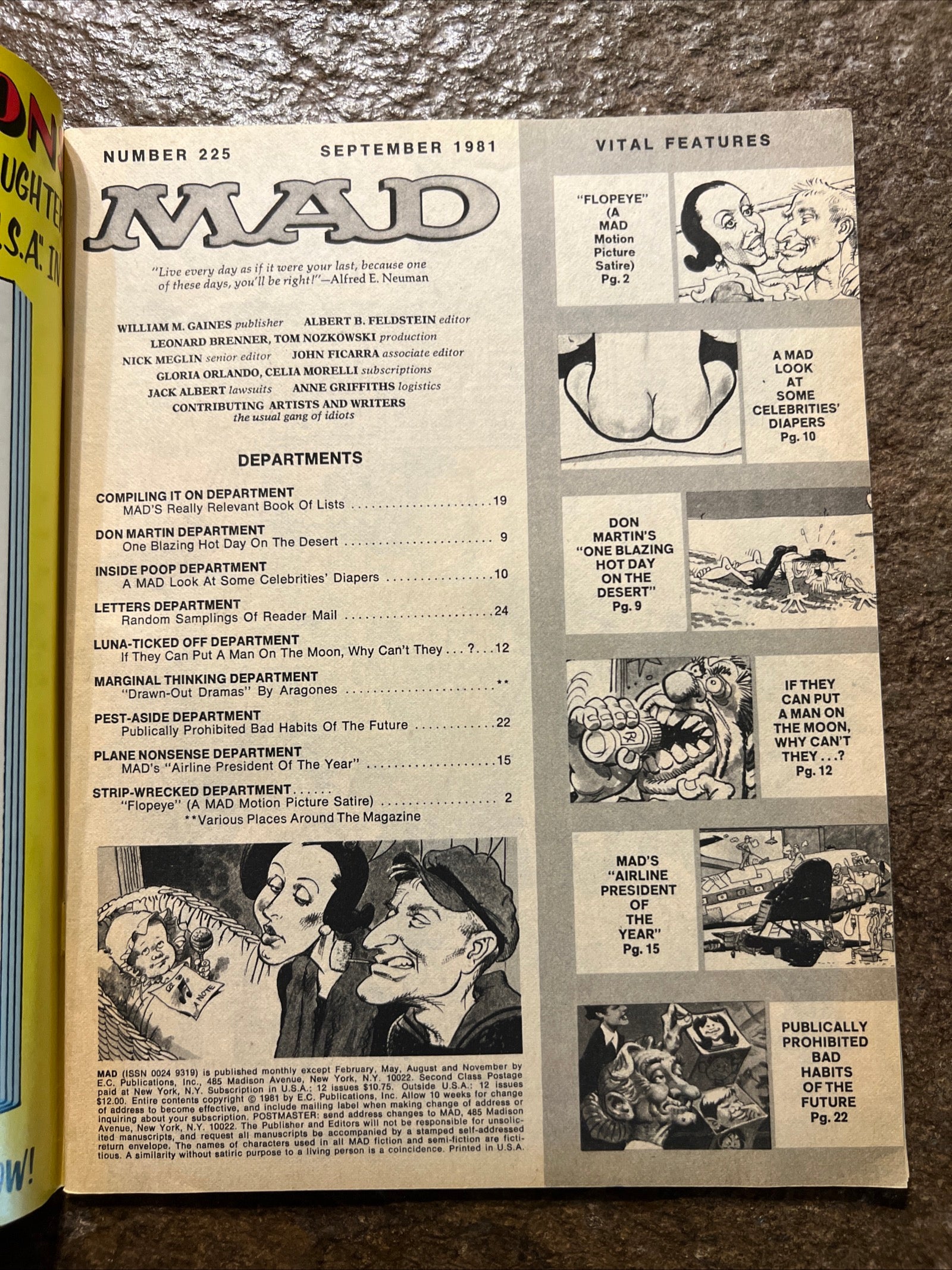 MAD Magazine - September 1981 - Double Feature Movie Issue - Popeye Cover
