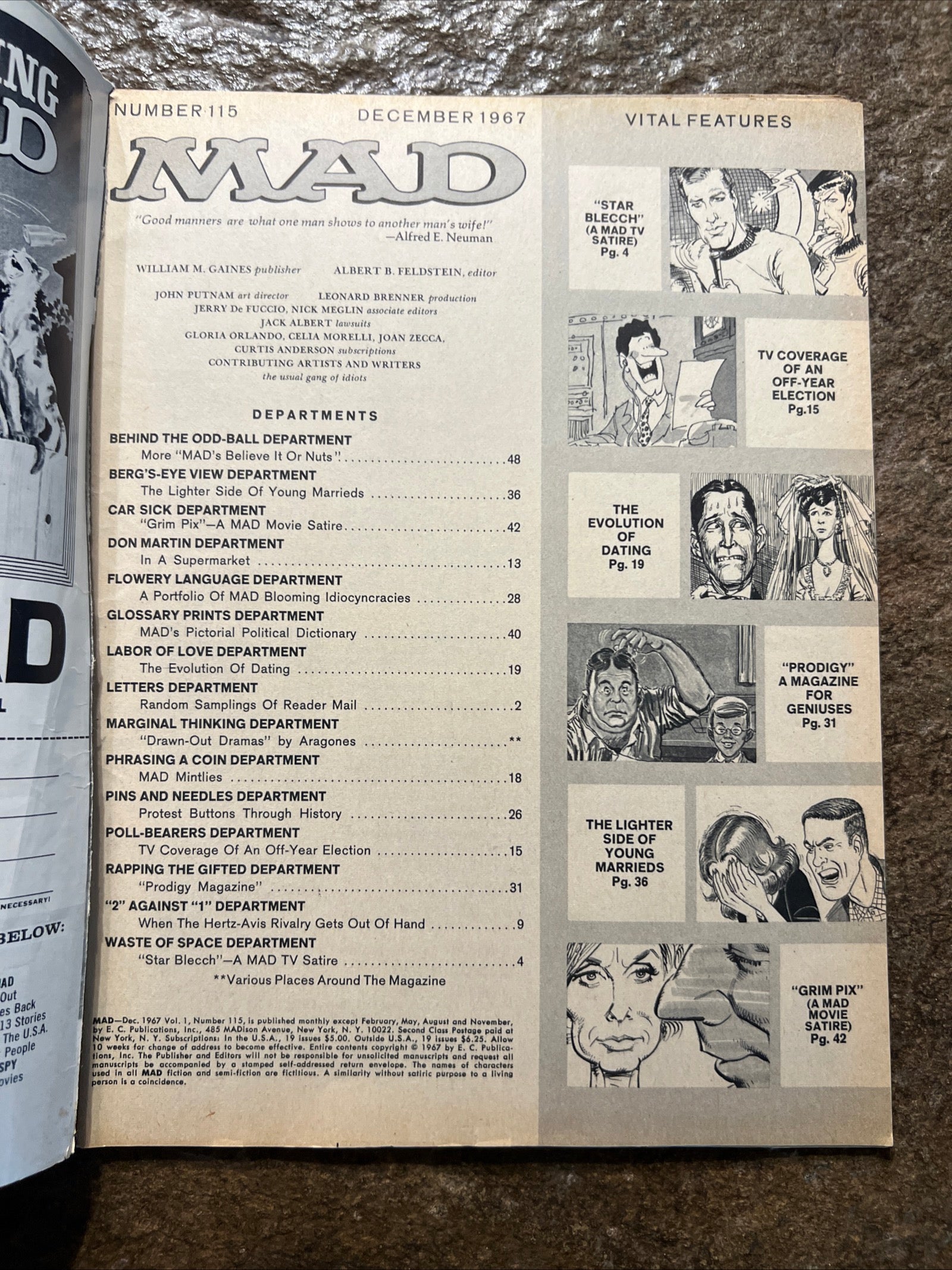 MAD Magazine - December 1967 Issue 115 - We don’t try very hard!