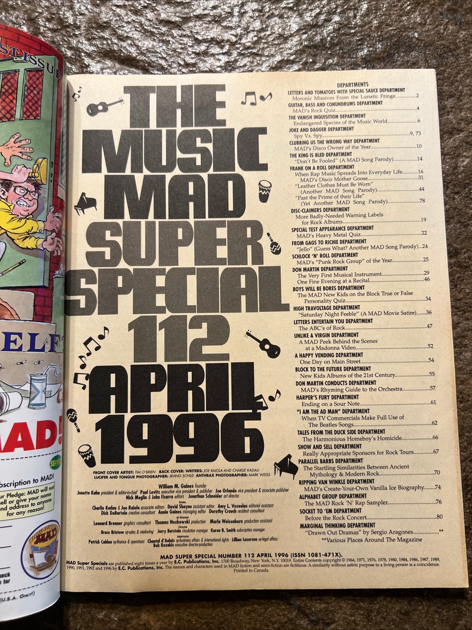 MAD Magazine - Super Special April 1996 - MAD the Music