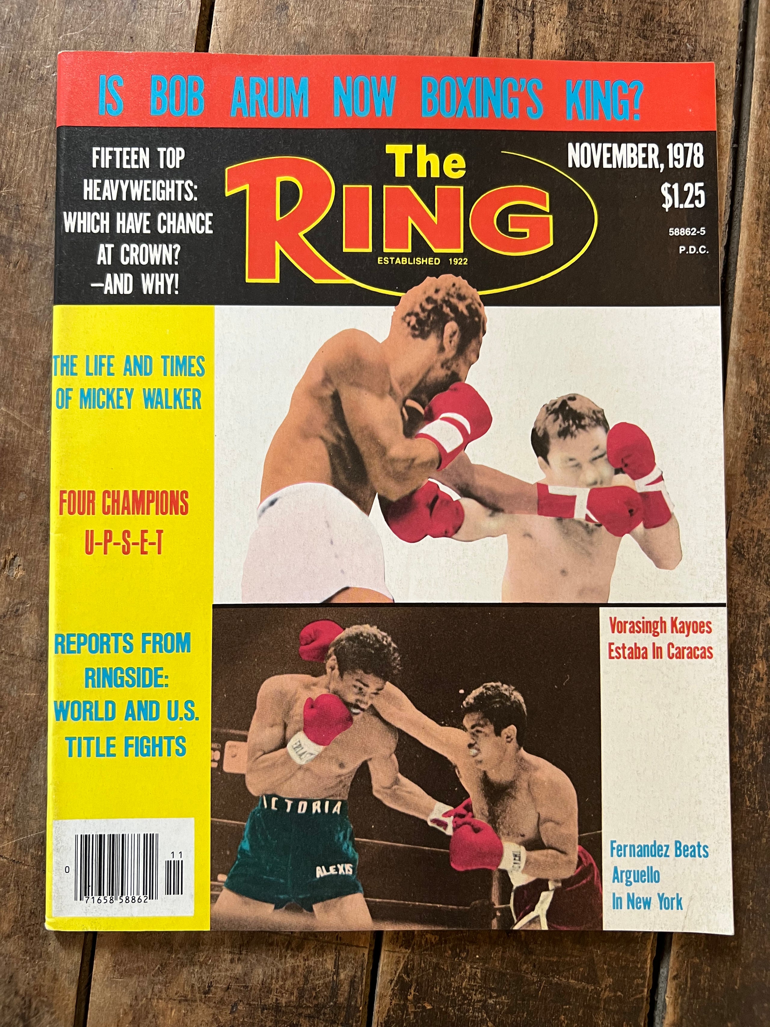 The Ring Boxing Magazine - November 1978 - Fernandez & Arguello Cover