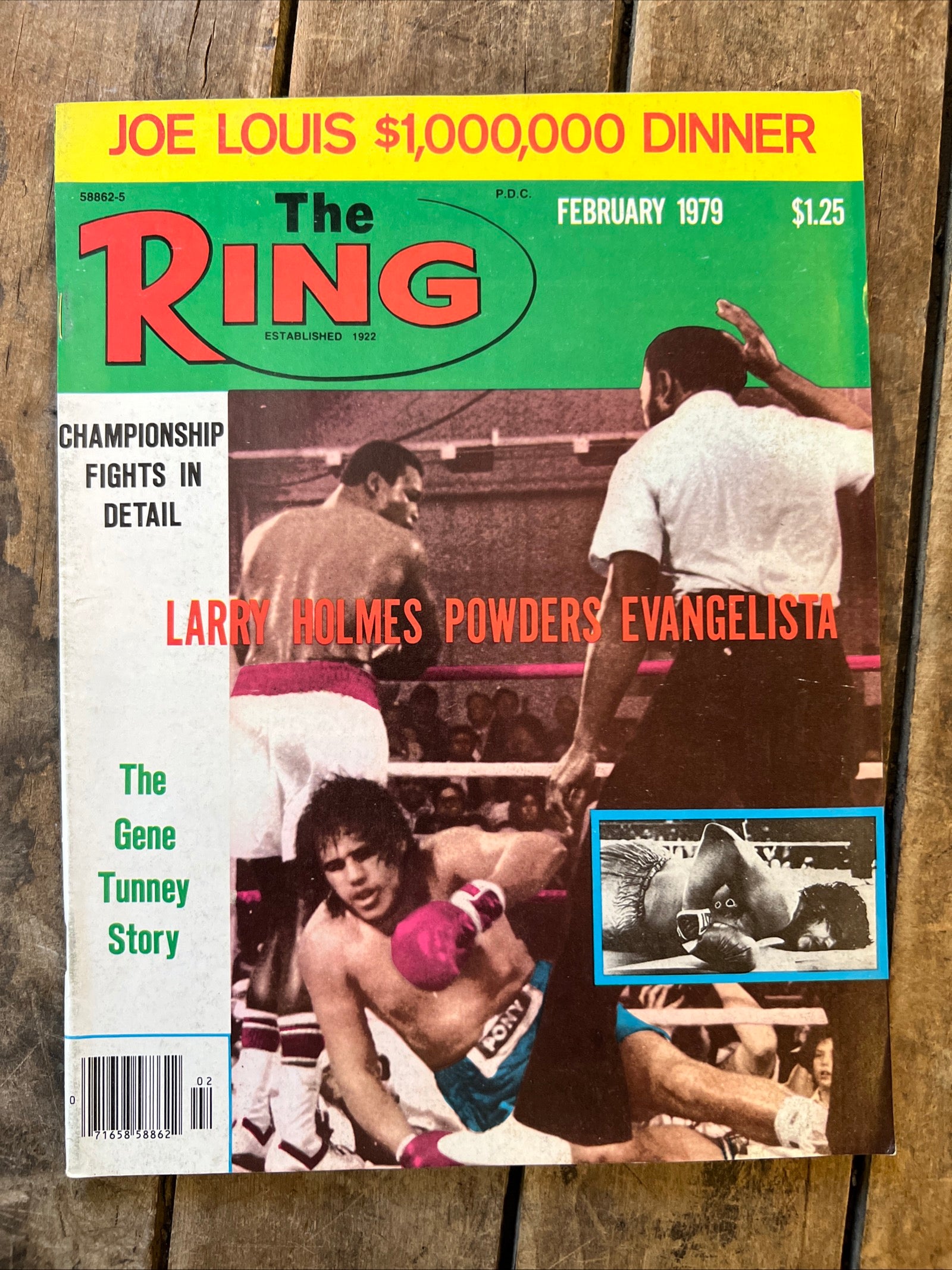 The Ring Boxing Magazine - February 1979 - Larry Holmes & Evangelista Cover