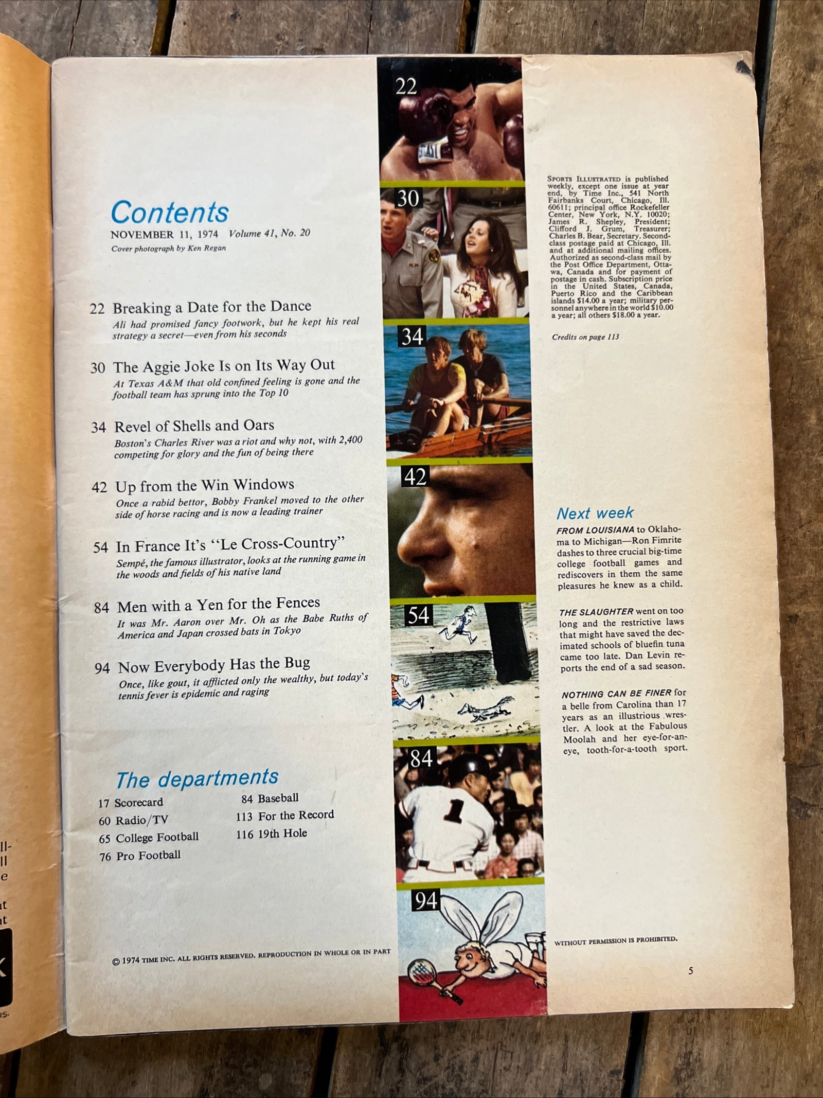 Sports Illustrated Magazine - November 1974 - Muhammad Ali & George Foreman Cover