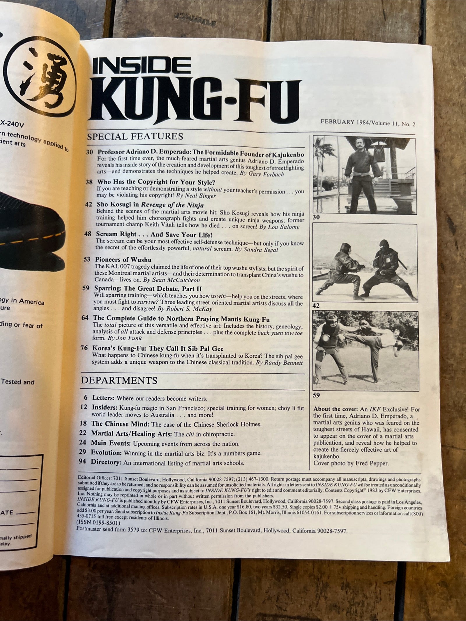 Inside Kung-Fu Magazine - February 1984 - Revenge Of The Ninja Special Coverage